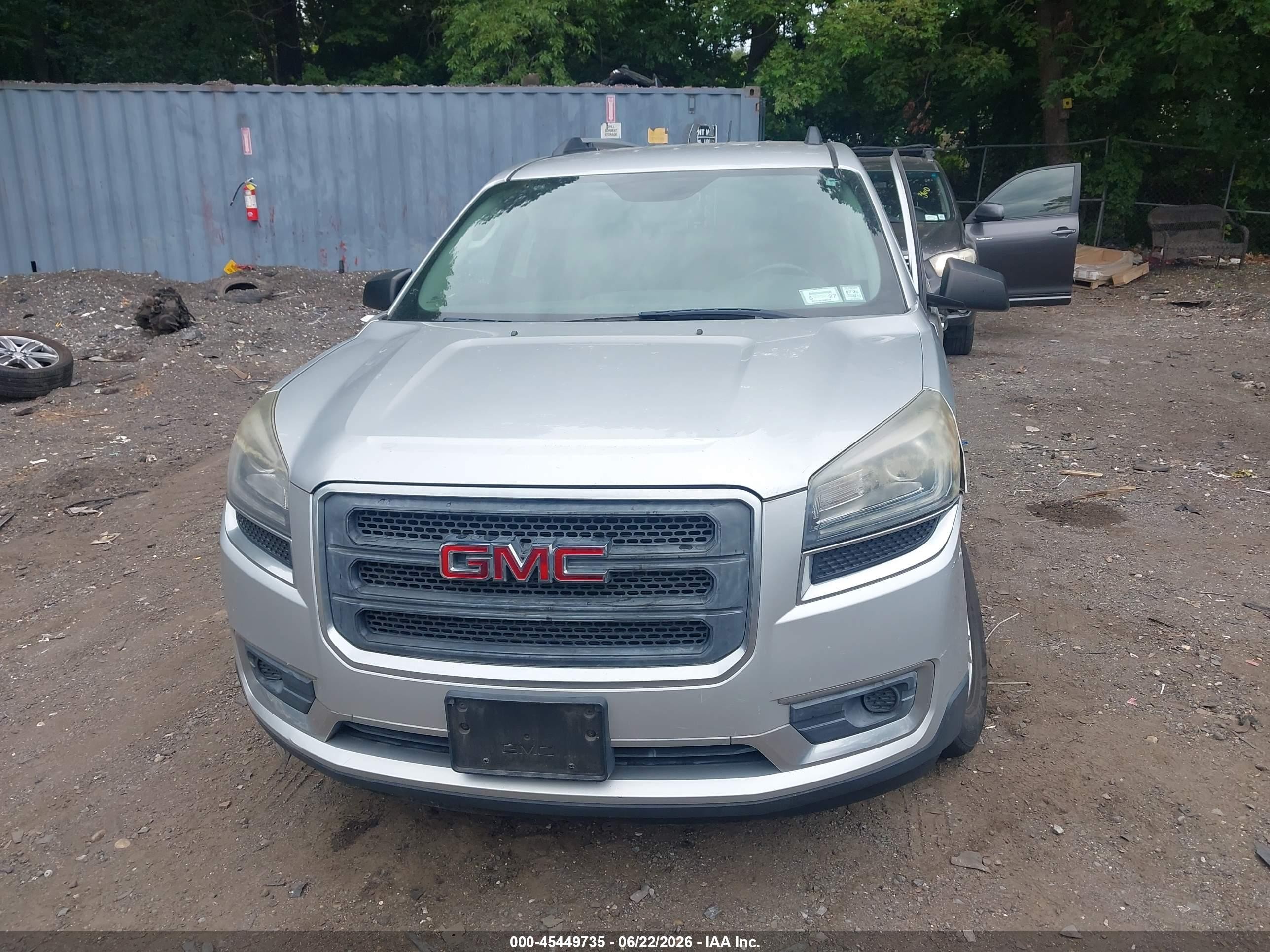 2014 Gmc Acadia Sle-2 Silver vin: 1GKKVPKD9EJ359744