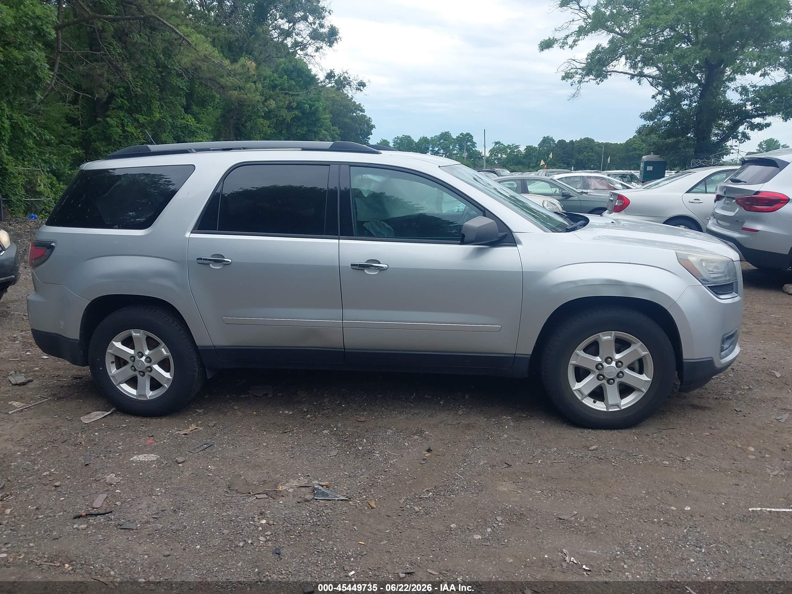 2014 Gmc Acadia Sle-2 Silver vin: 1GKKVPKD9EJ359744