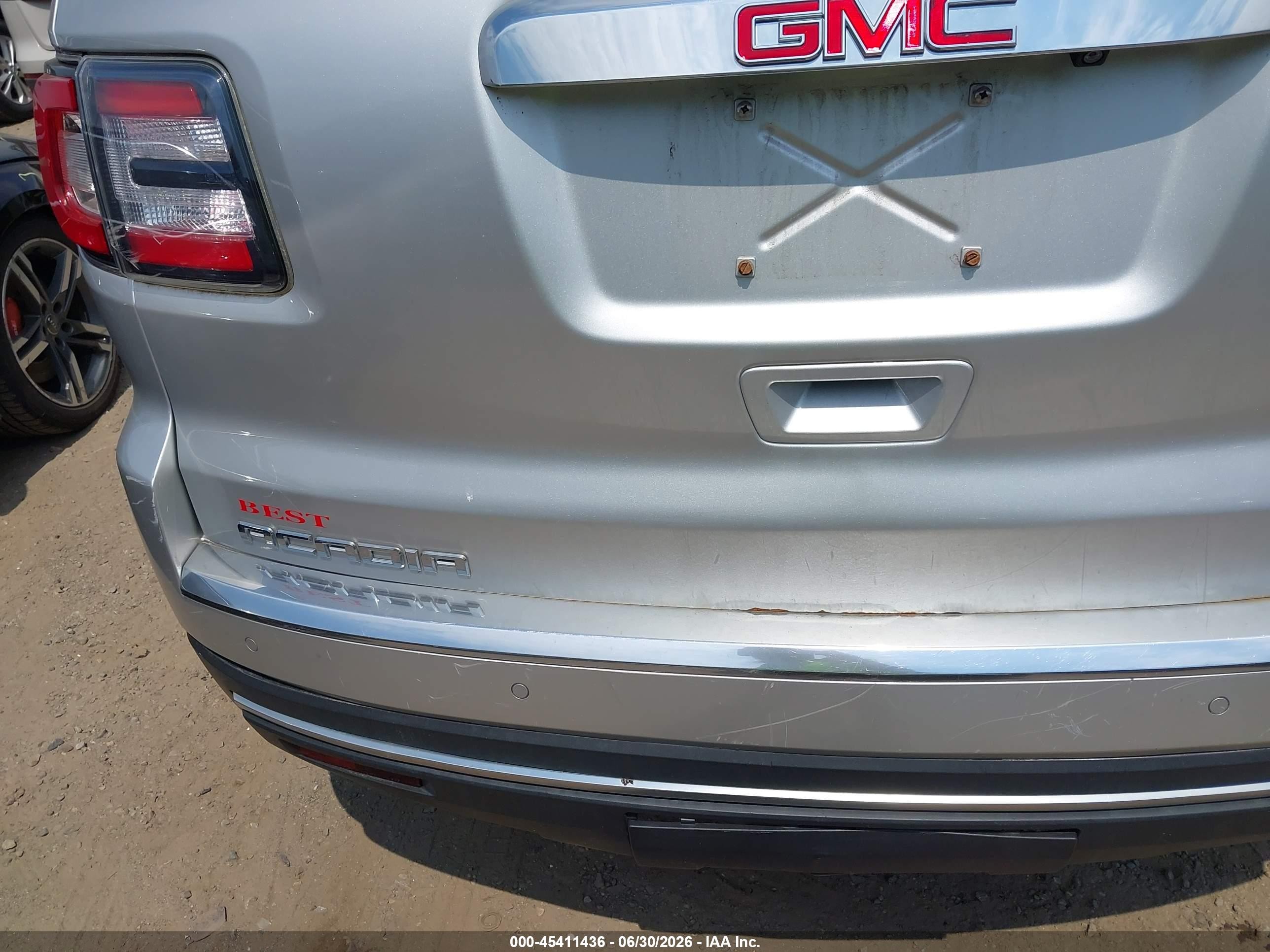 2015 Gmc Acadia Sle-2 Silver vin: 1GKKVPKD9FJ296114