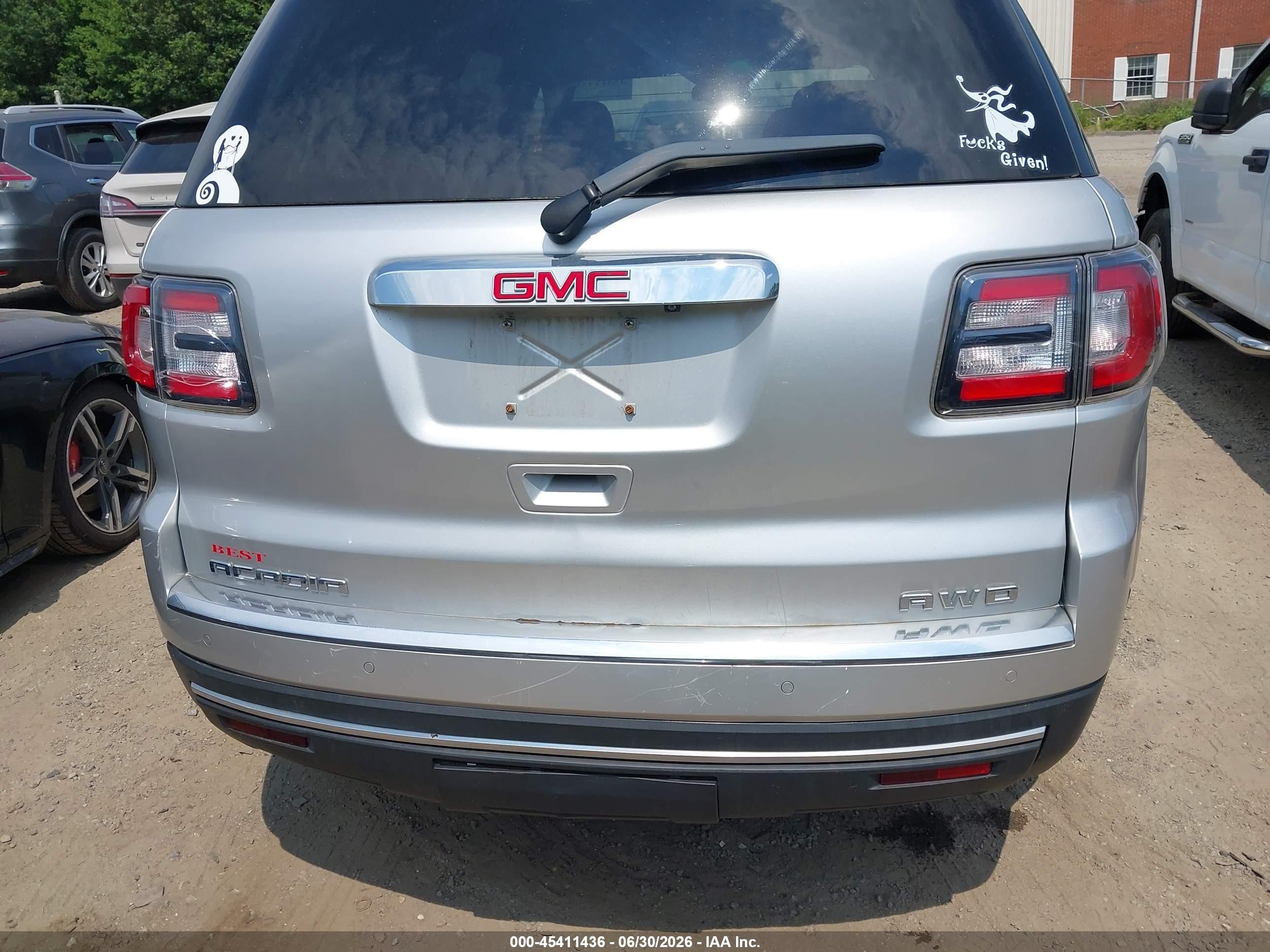 2015 Gmc Acadia Sle-2 Silver vin: 1GKKVPKD9FJ296114