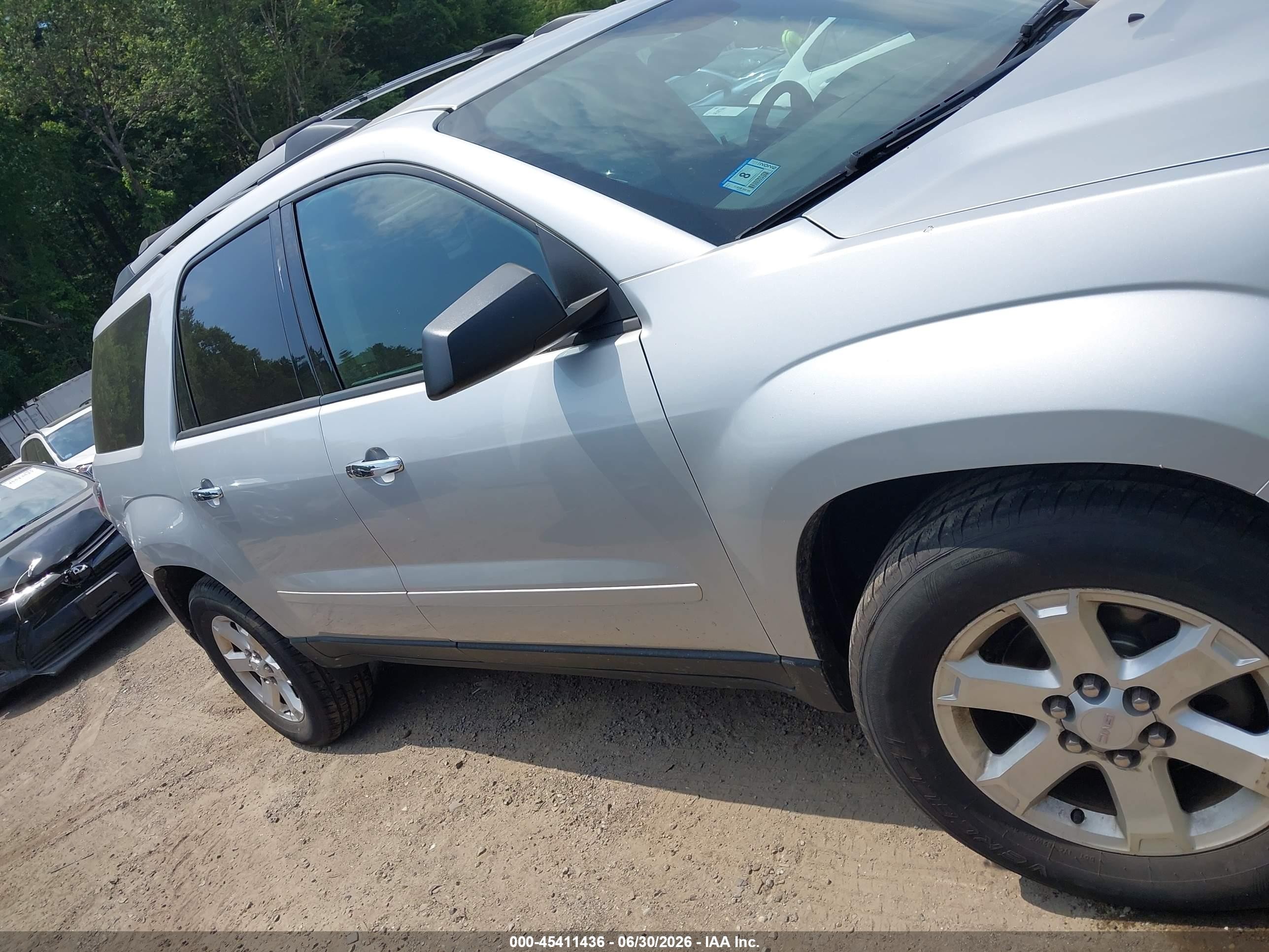2015 Gmc Acadia Sle-2 Silver vin: 1GKKVPKD9FJ296114