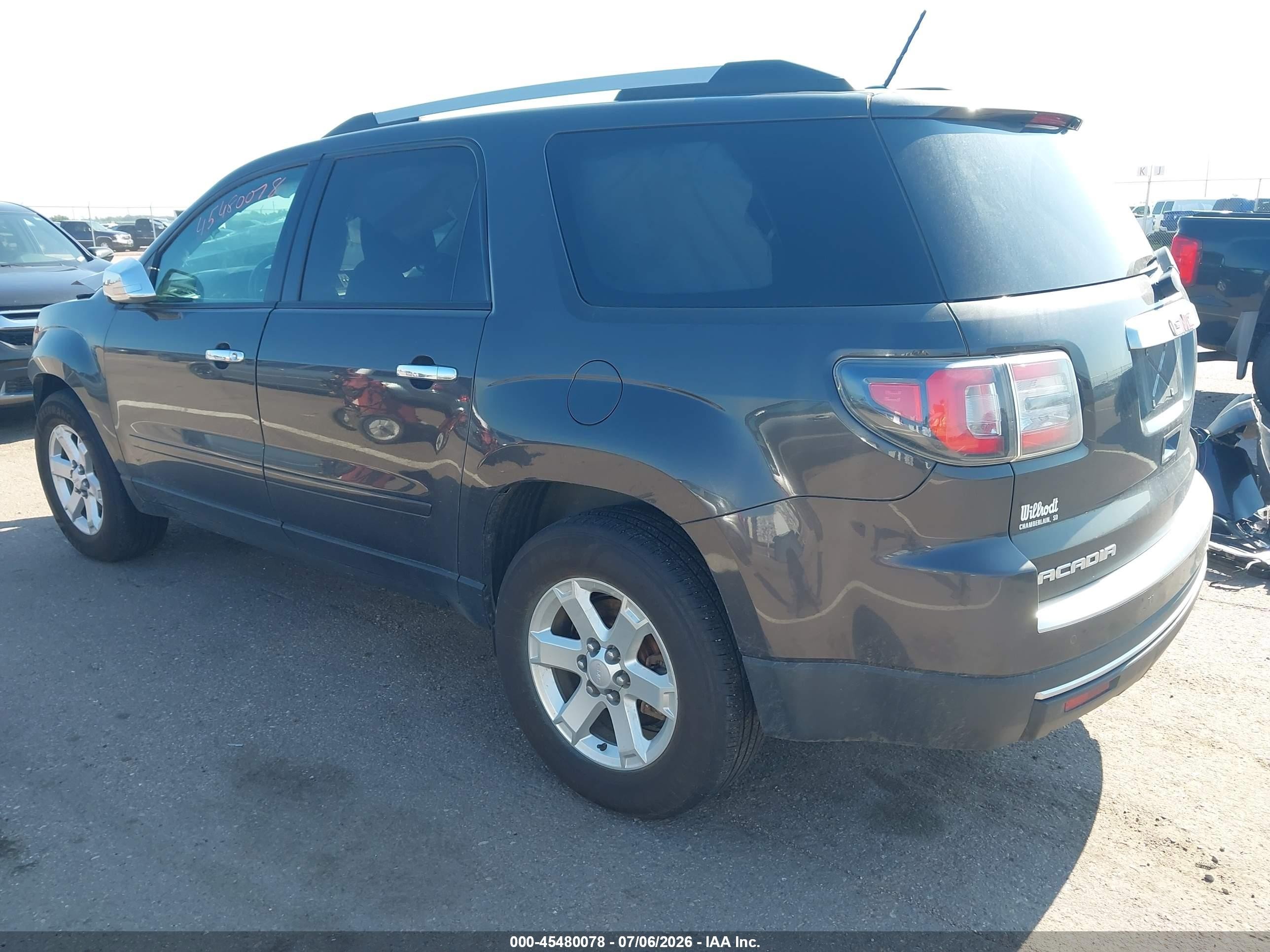 2015 Gmc Acadia Sle-2 Black vin: 1GKKVPKD9FJ343867