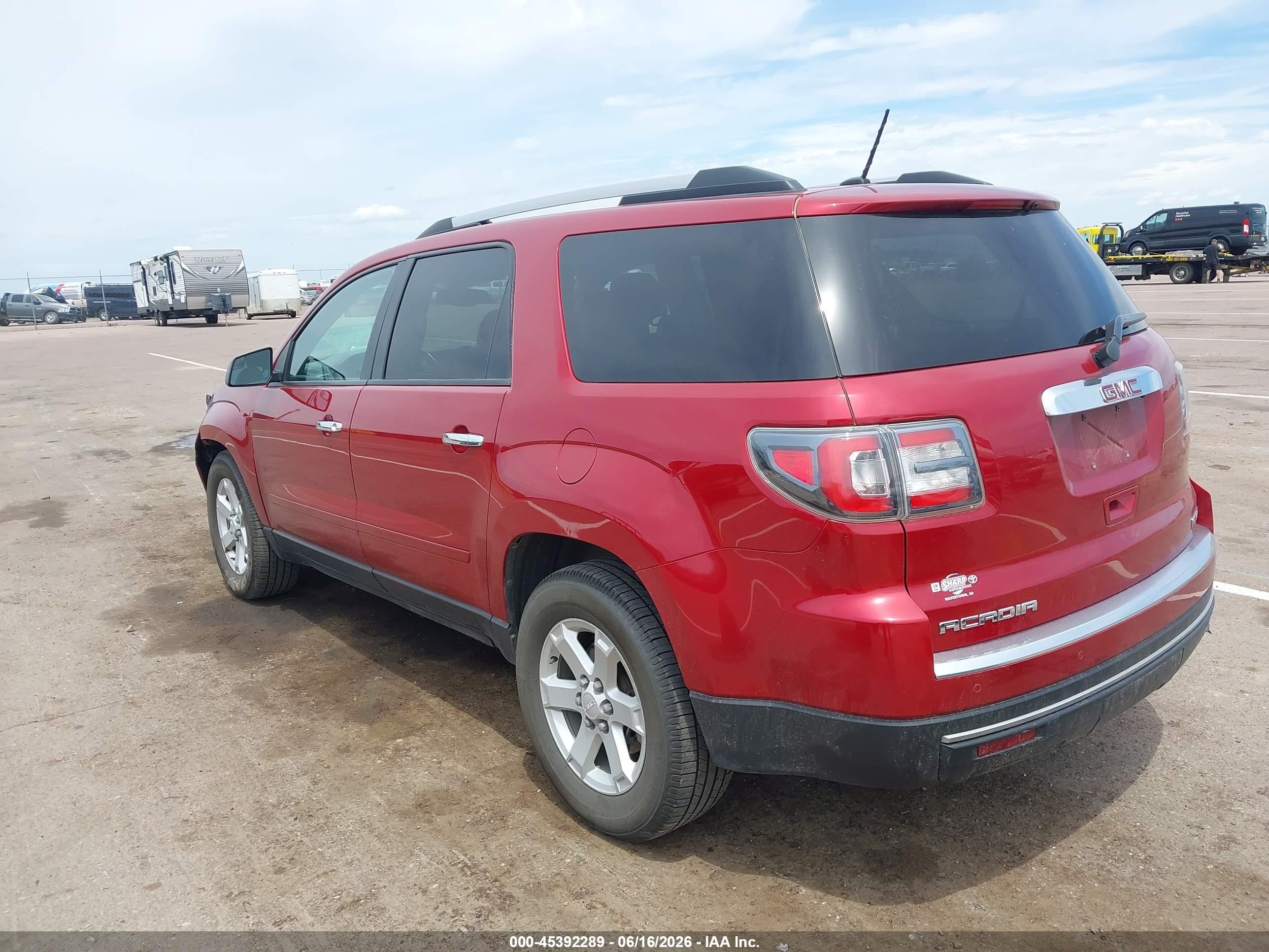 2014 Gmc Acadia Sle-2 Red vin: 1GKKVPKDXEJ221291