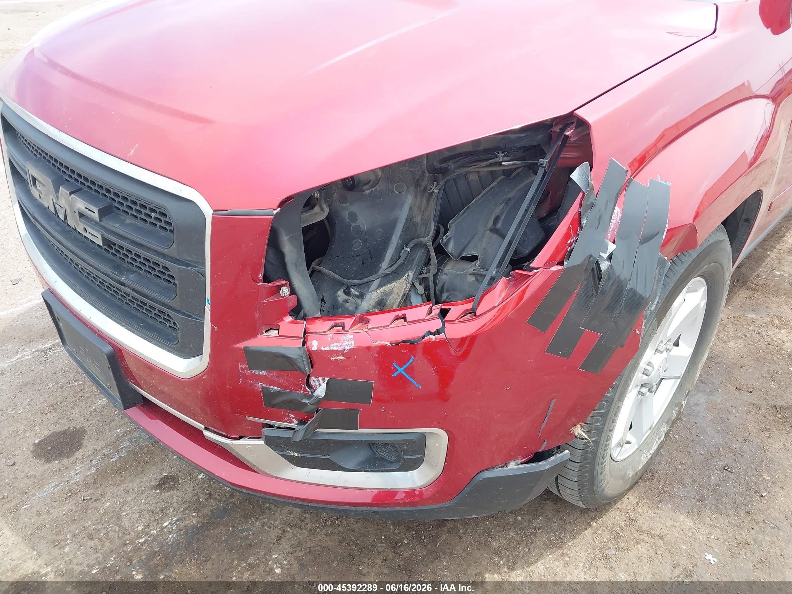 2014 Gmc Acadia Sle-2 Red vin: 1GKKVPKDXEJ221291