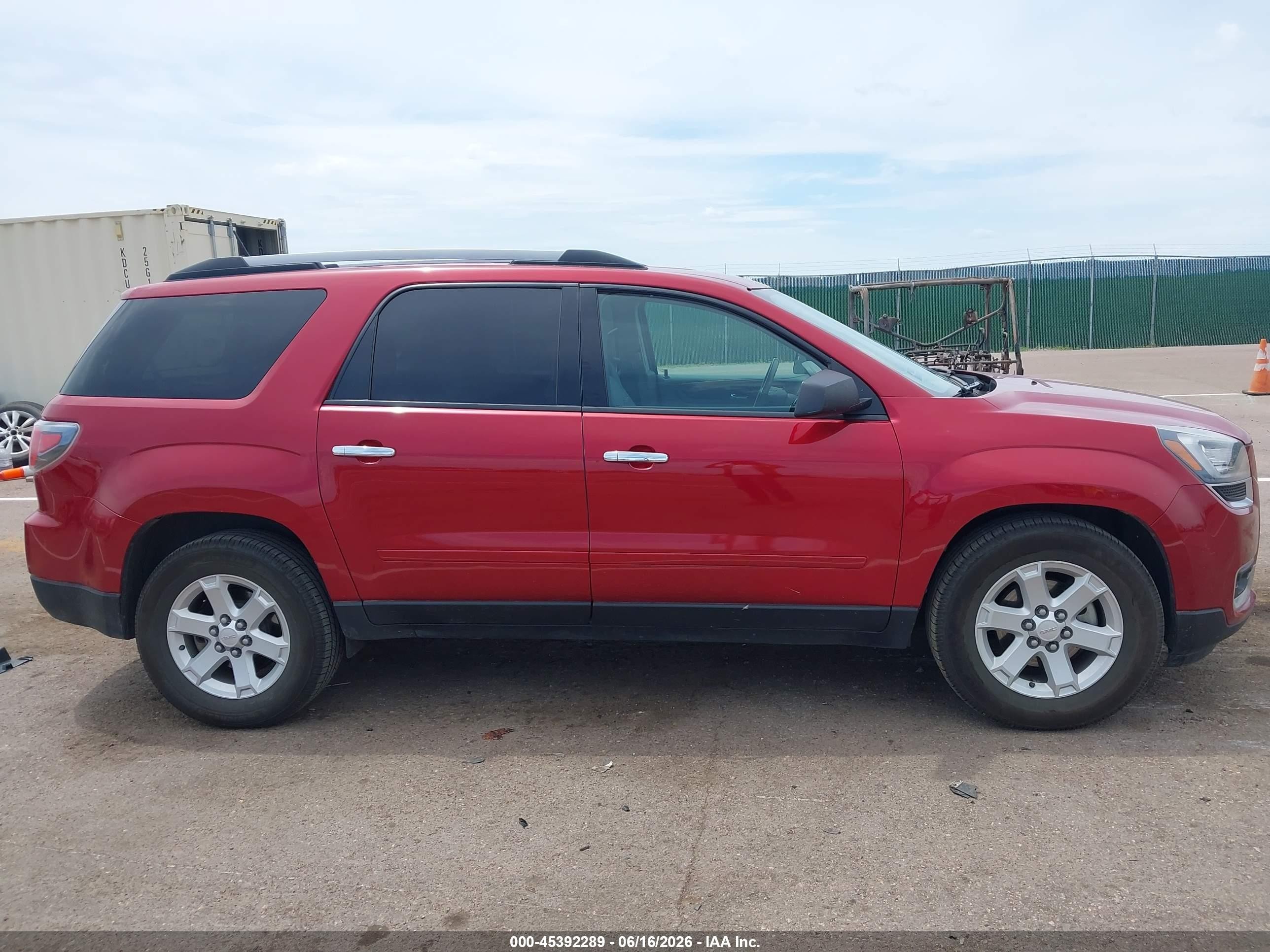 2014 Gmc Acadia Sle-2 Red vin: 1GKKVPKDXEJ221291