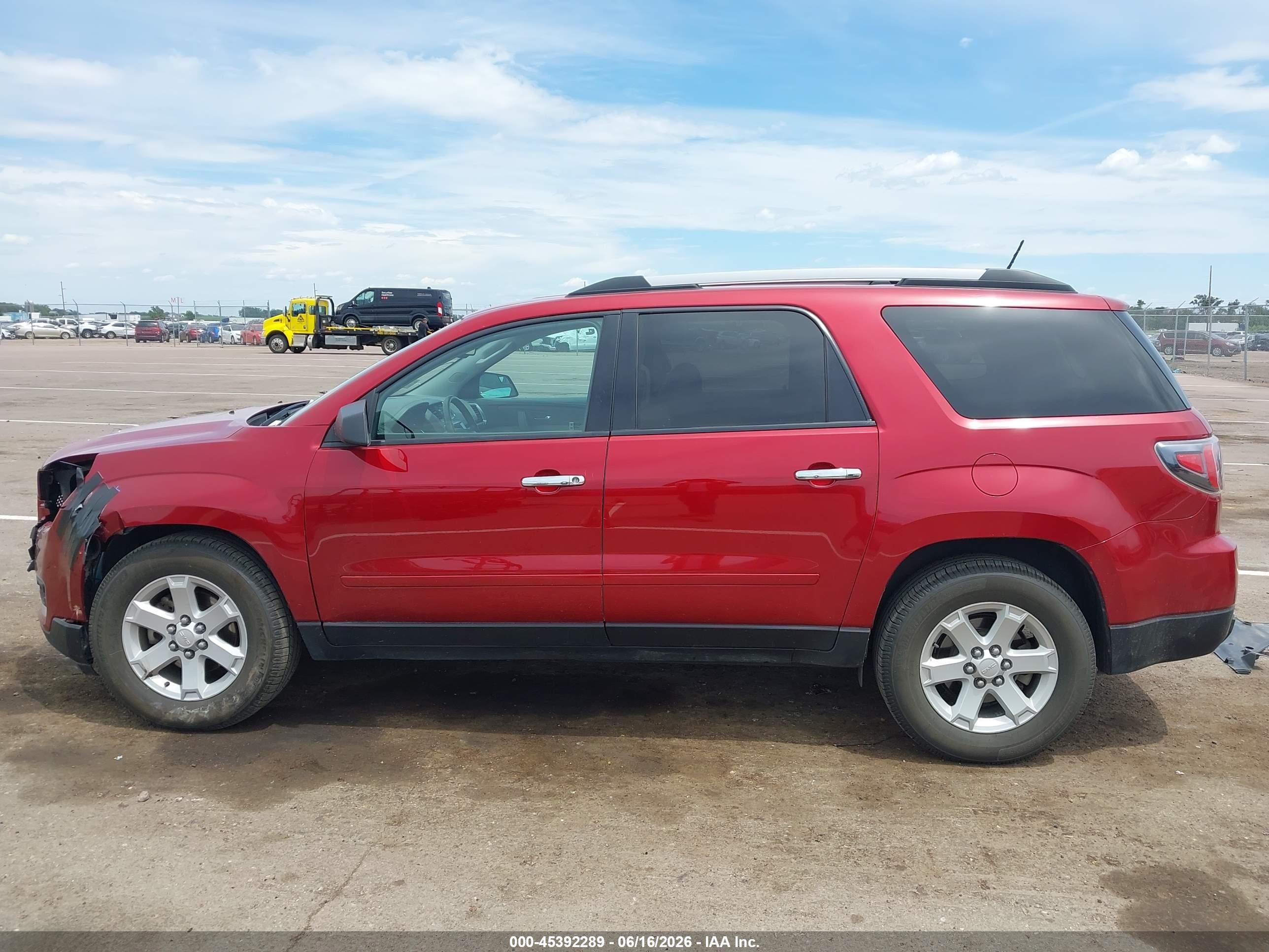 2014 Gmc Acadia Sle-2 Red vin: 1GKKVPKDXEJ221291