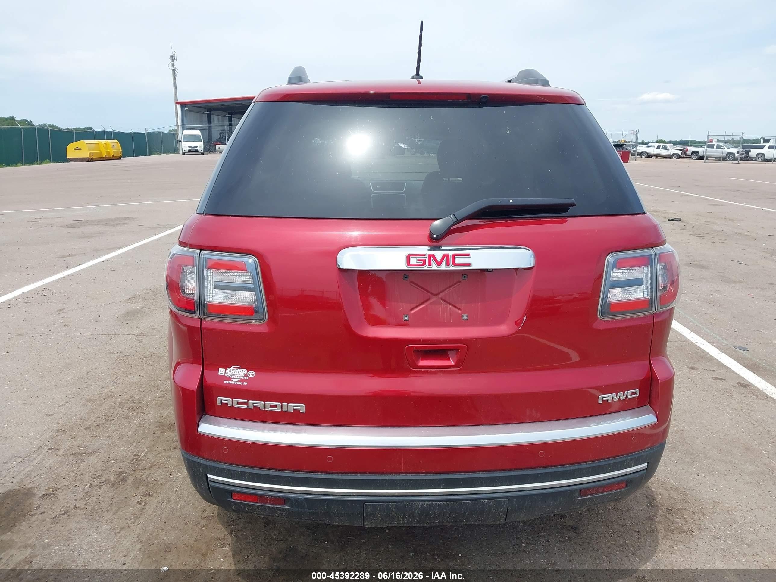 2014 Gmc Acadia Sle-2 Red vin: 1GKKVPKDXEJ221291