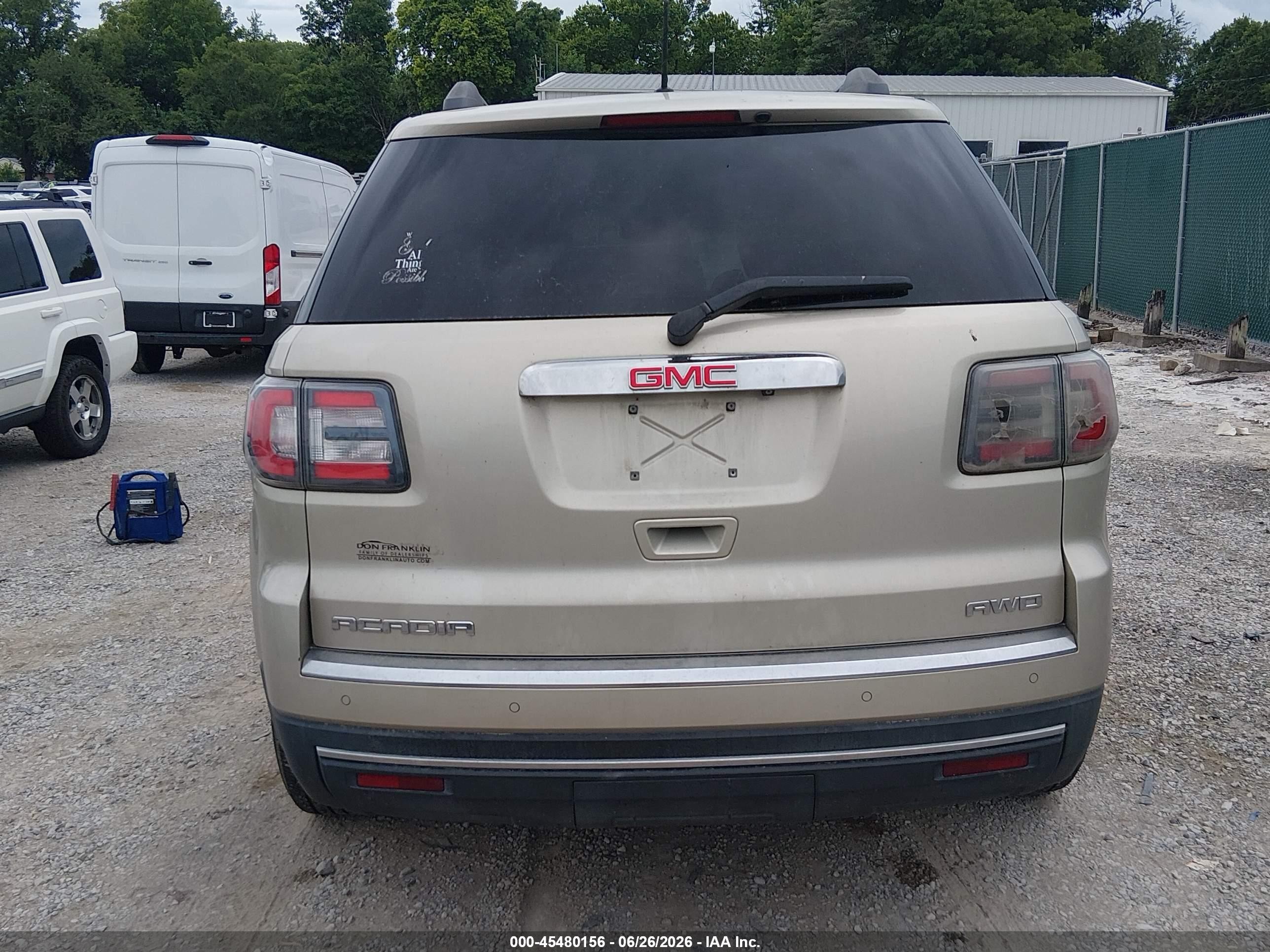 2015 Gmc Acadia Sle-2 Gold vin: 1GKKVPKDXFJ230199