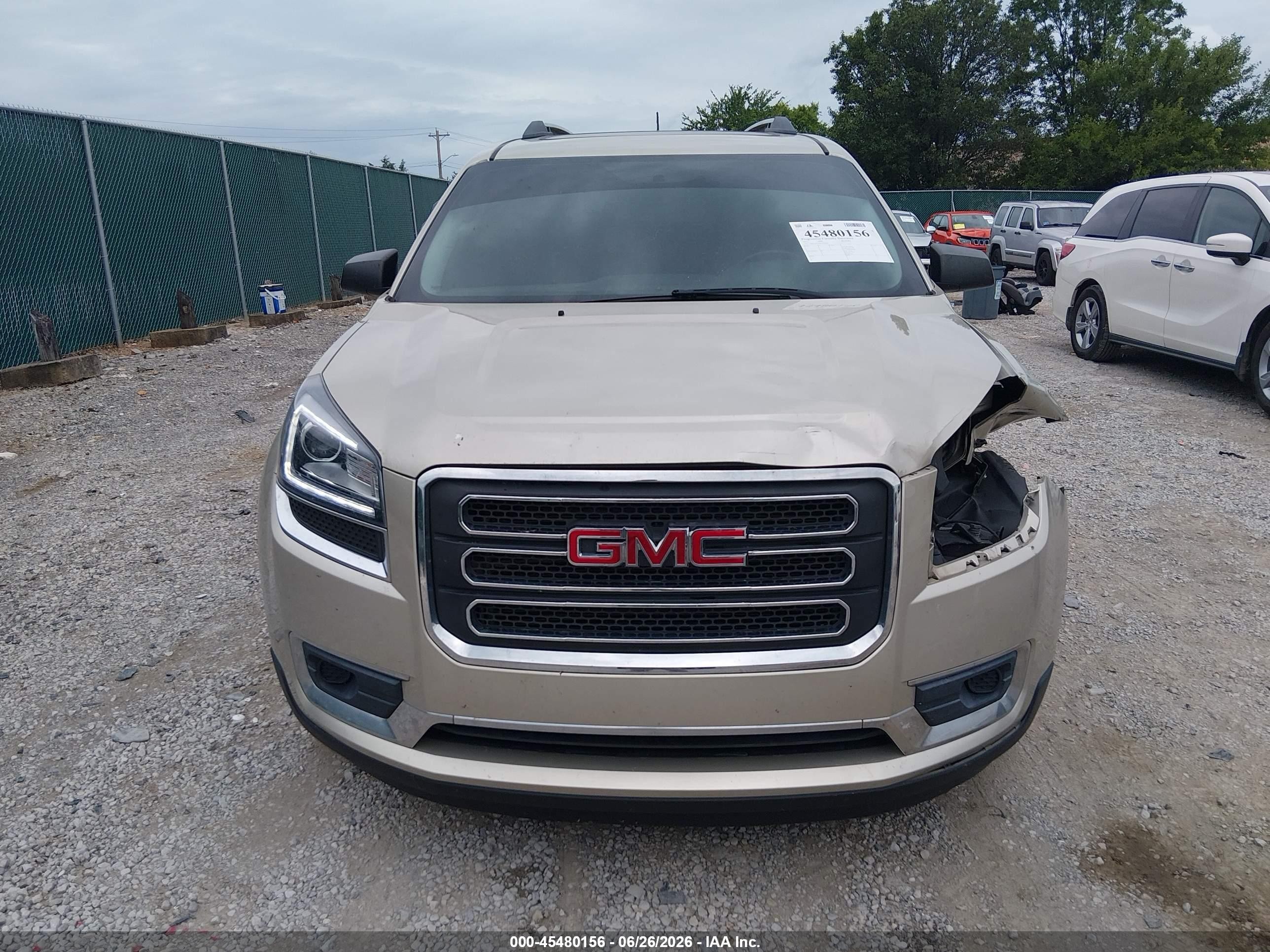 2015 Gmc Acadia Sle-2 Gold vin: 1GKKVPKDXFJ230199