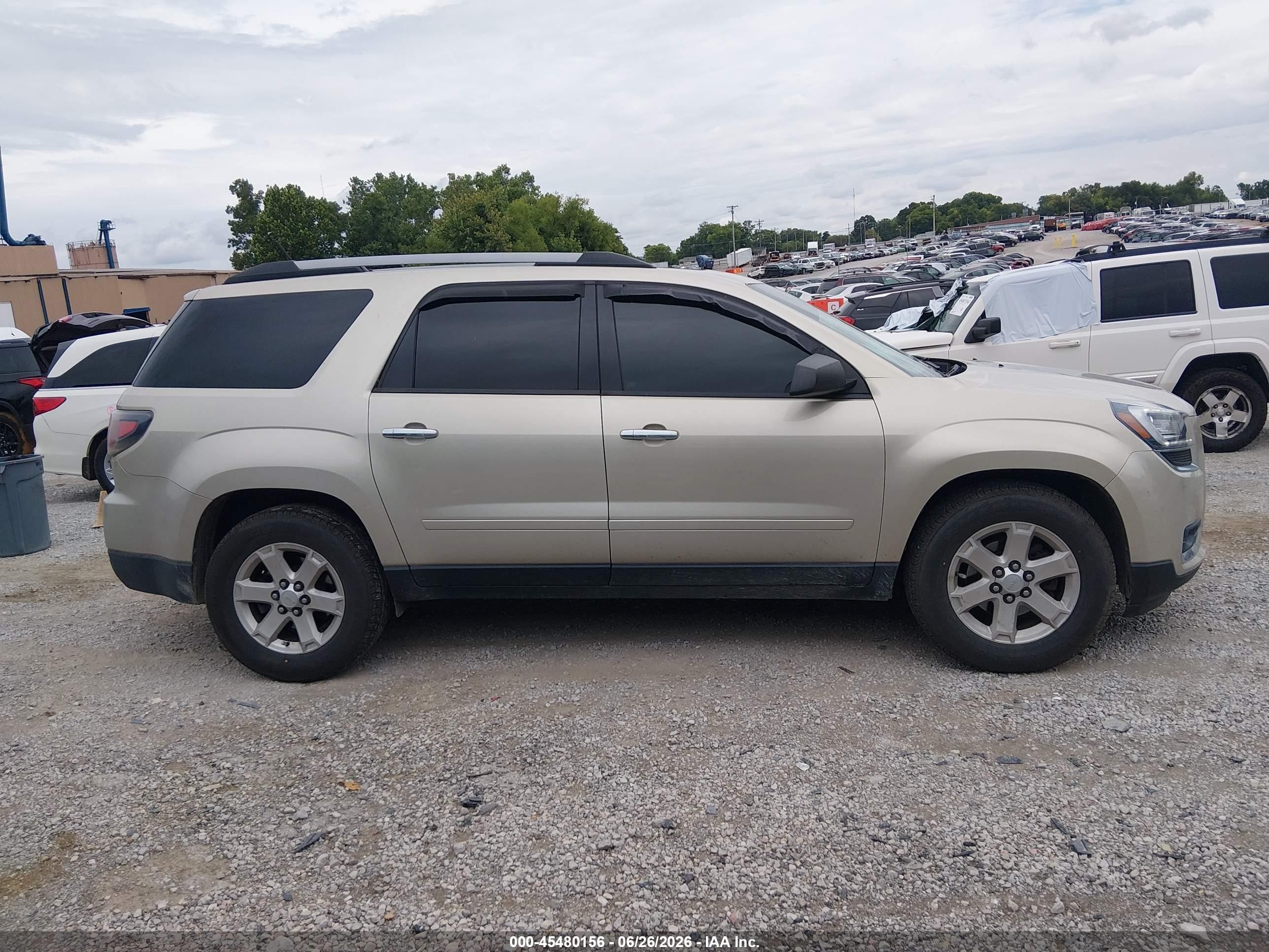 2015 Gmc Acadia Sle-2 Gold vin: 1GKKVPKDXFJ230199