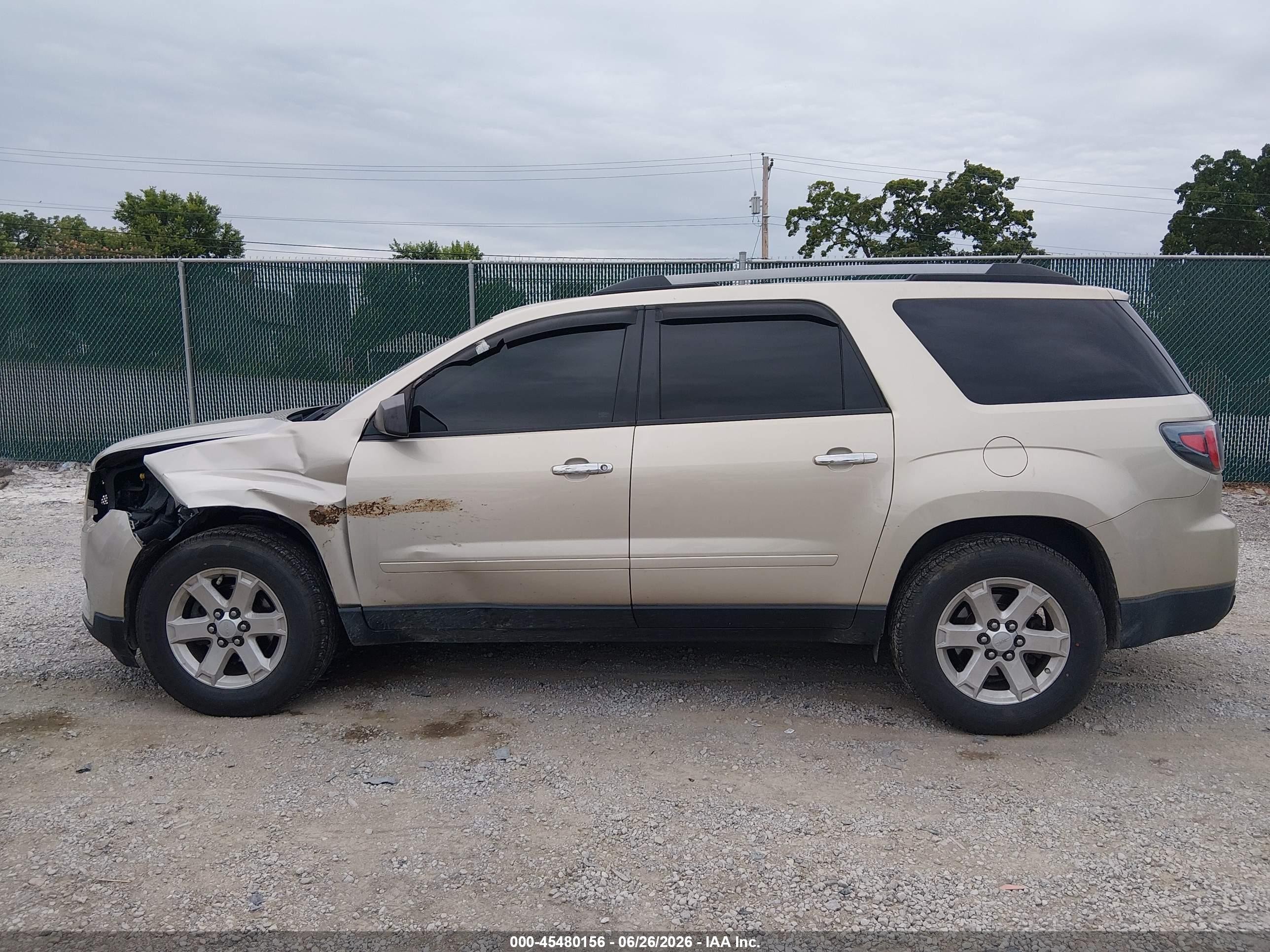 2015 Gmc Acadia Sle-2 Gold vin: 1GKKVPKDXFJ230199