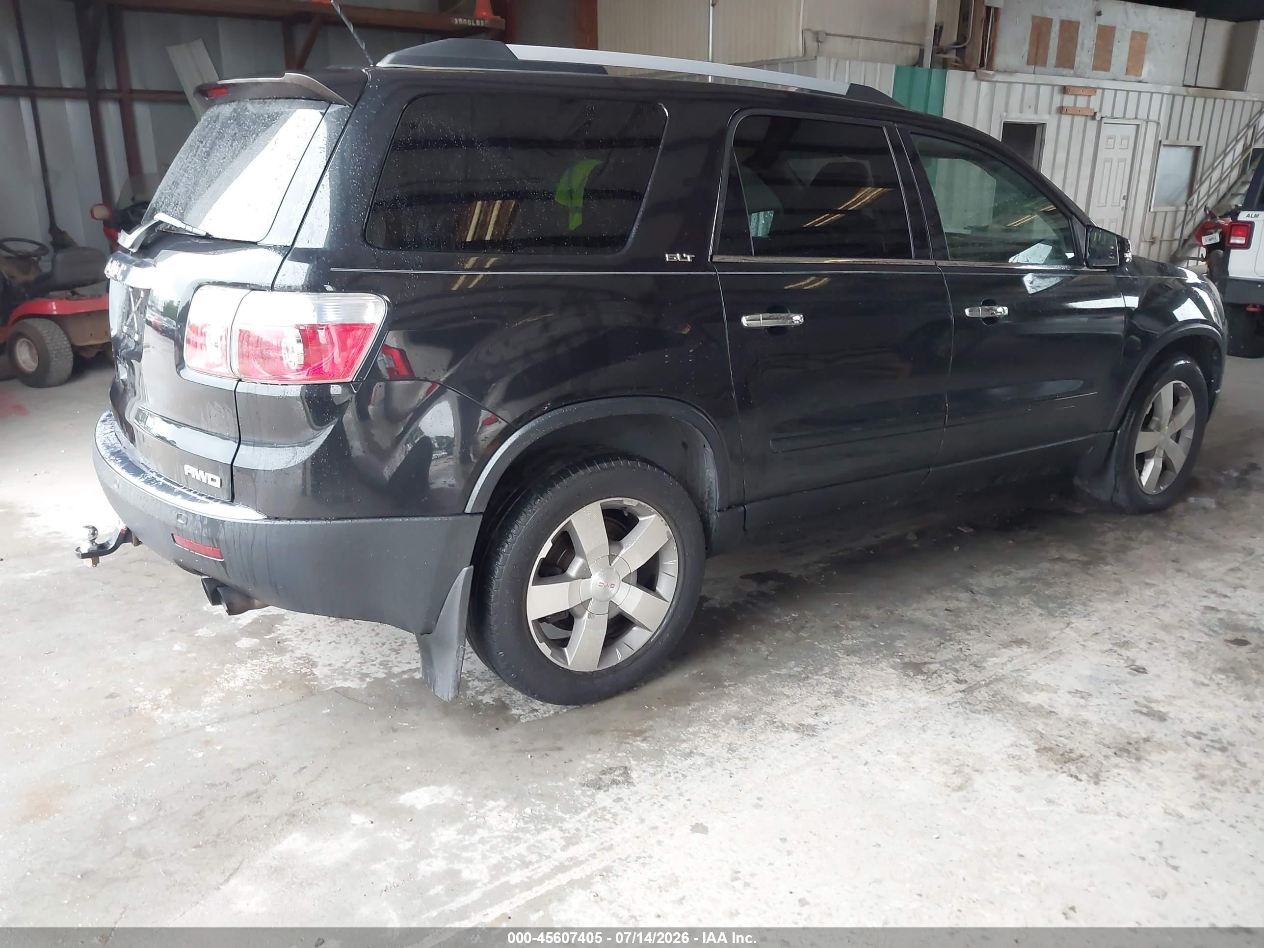 2011 Gmc Acadia Slt-1 Black vin: 1GKKVRED0BJ102572