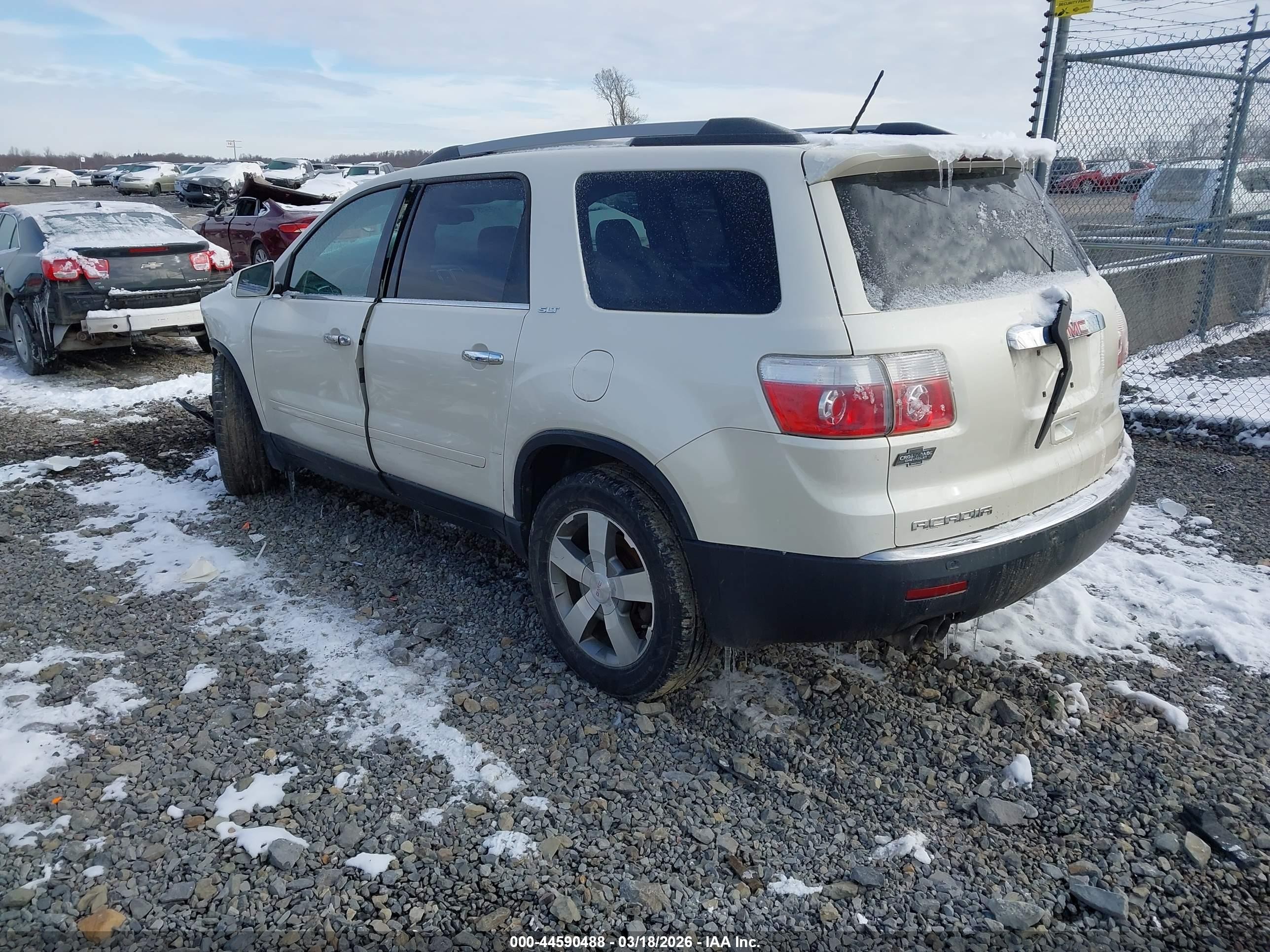 2012 Gmc Acadia Slt-1 White vin: 1GKKVRED0CJ136108