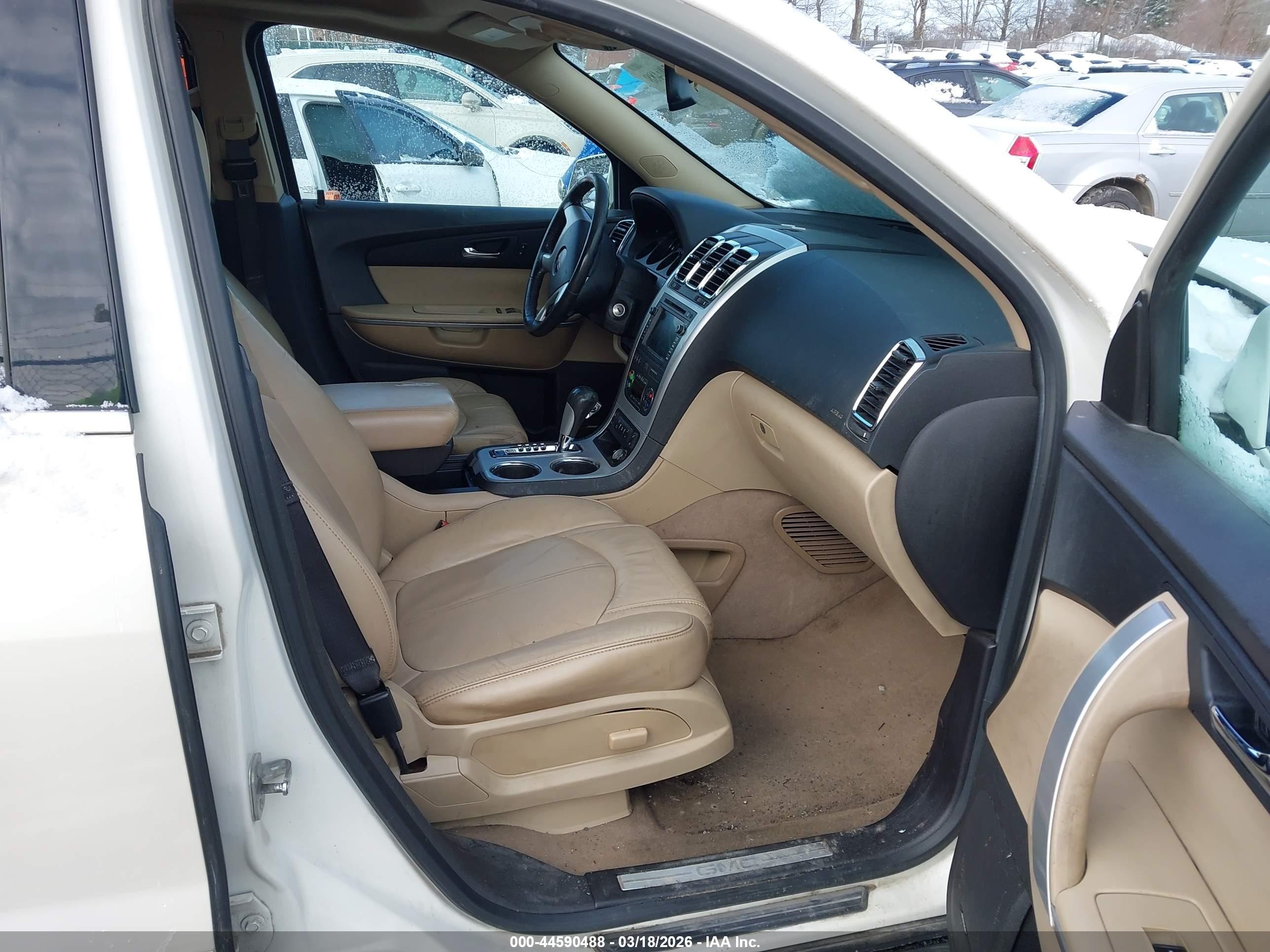2012 Gmc Acadia Slt-1 White vin: 1GKKVRED0CJ136108