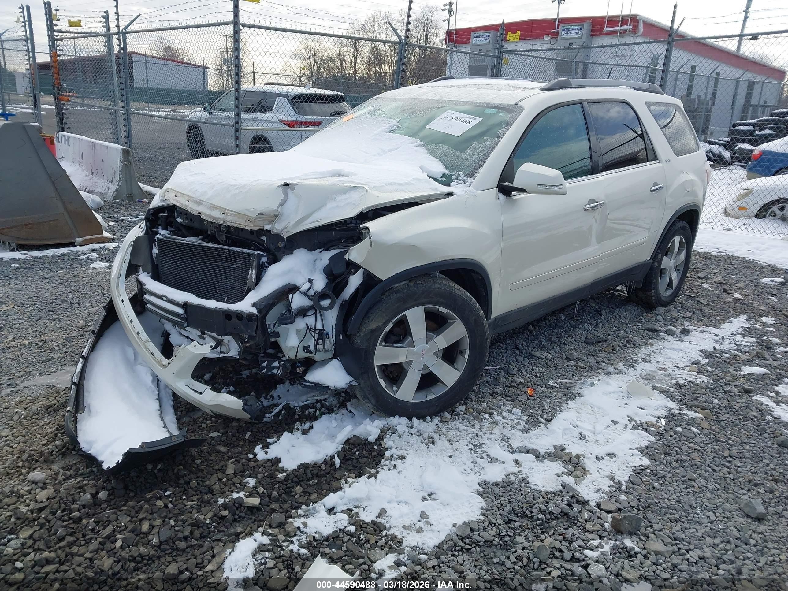 2012 Gmc Acadia Slt-1 White vin: 1GKKVRED0CJ136108