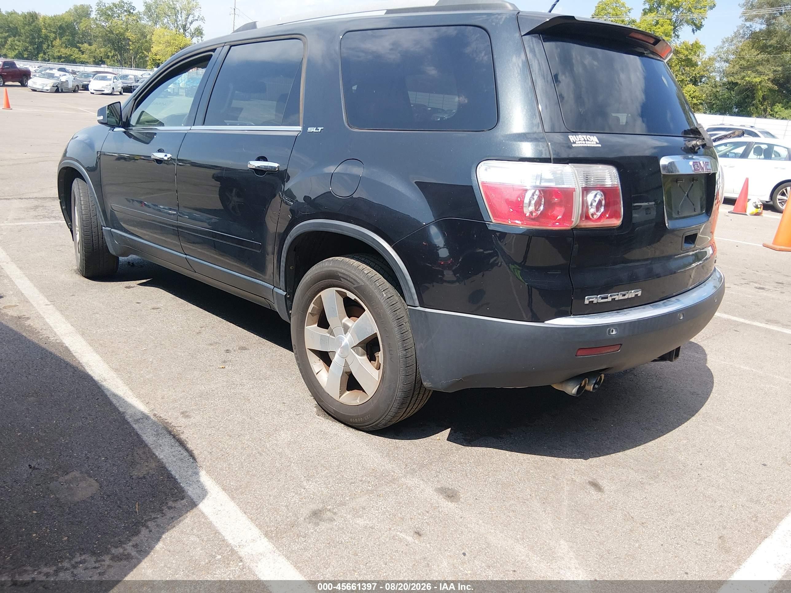 2012 Gmc Acadia Slt-1 Черный vin: 1GKKVRED0CJ364853