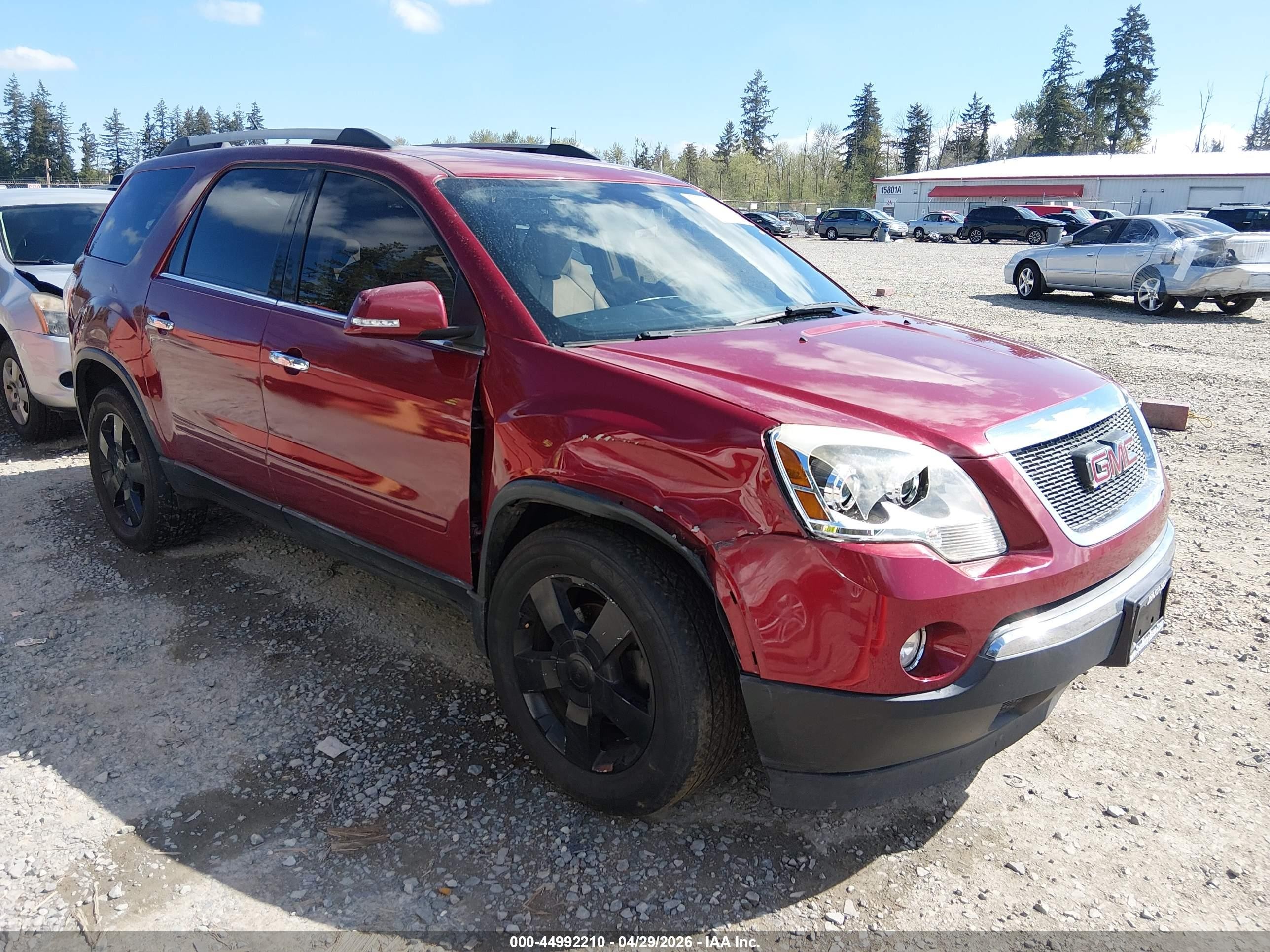 2011 Gmc Acadia Slt-1 Red vin: 1GKKVRED1BJ106176