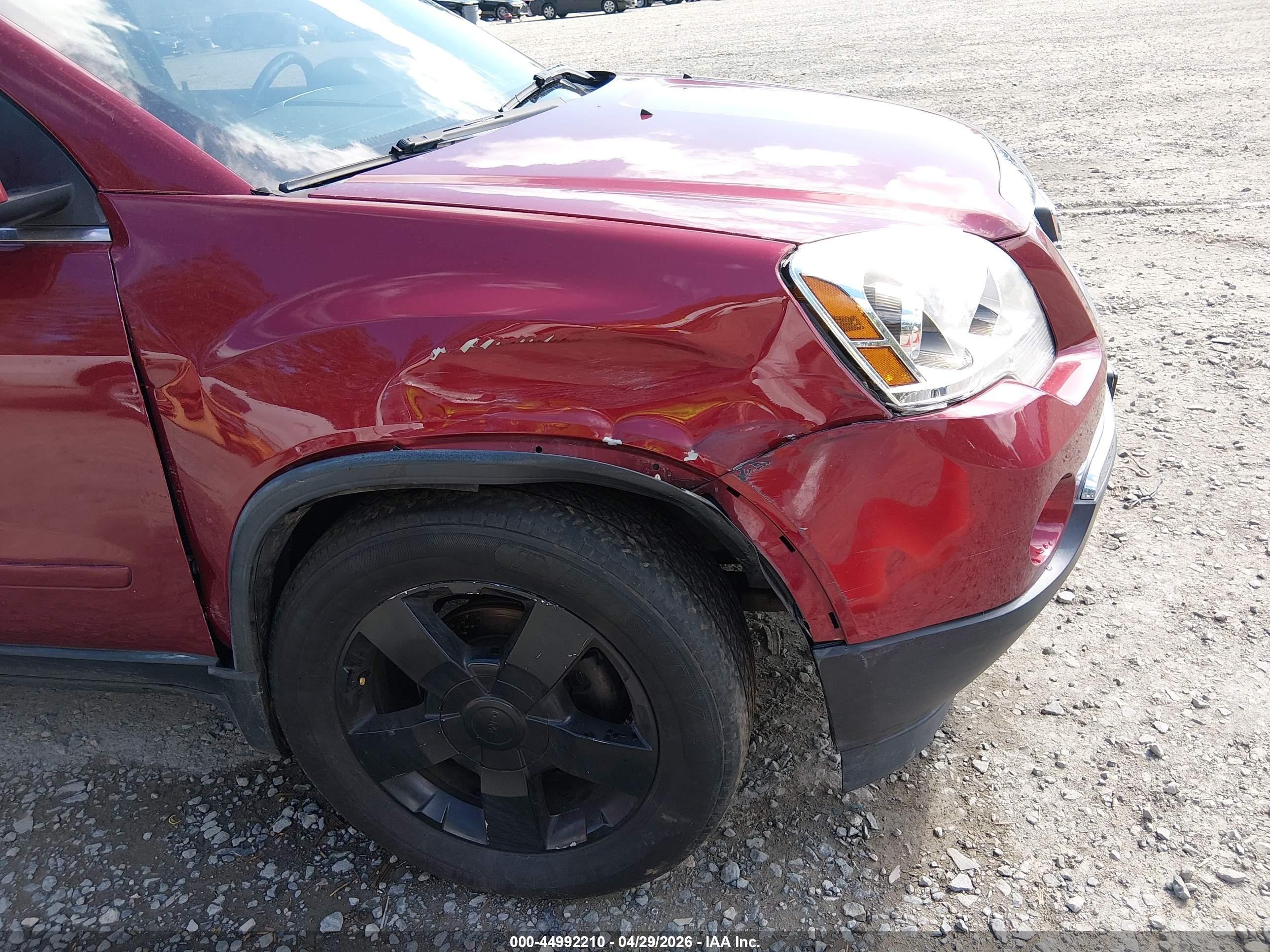 2011 Gmc Acadia Slt-1 Red vin: 1GKKVRED1BJ106176