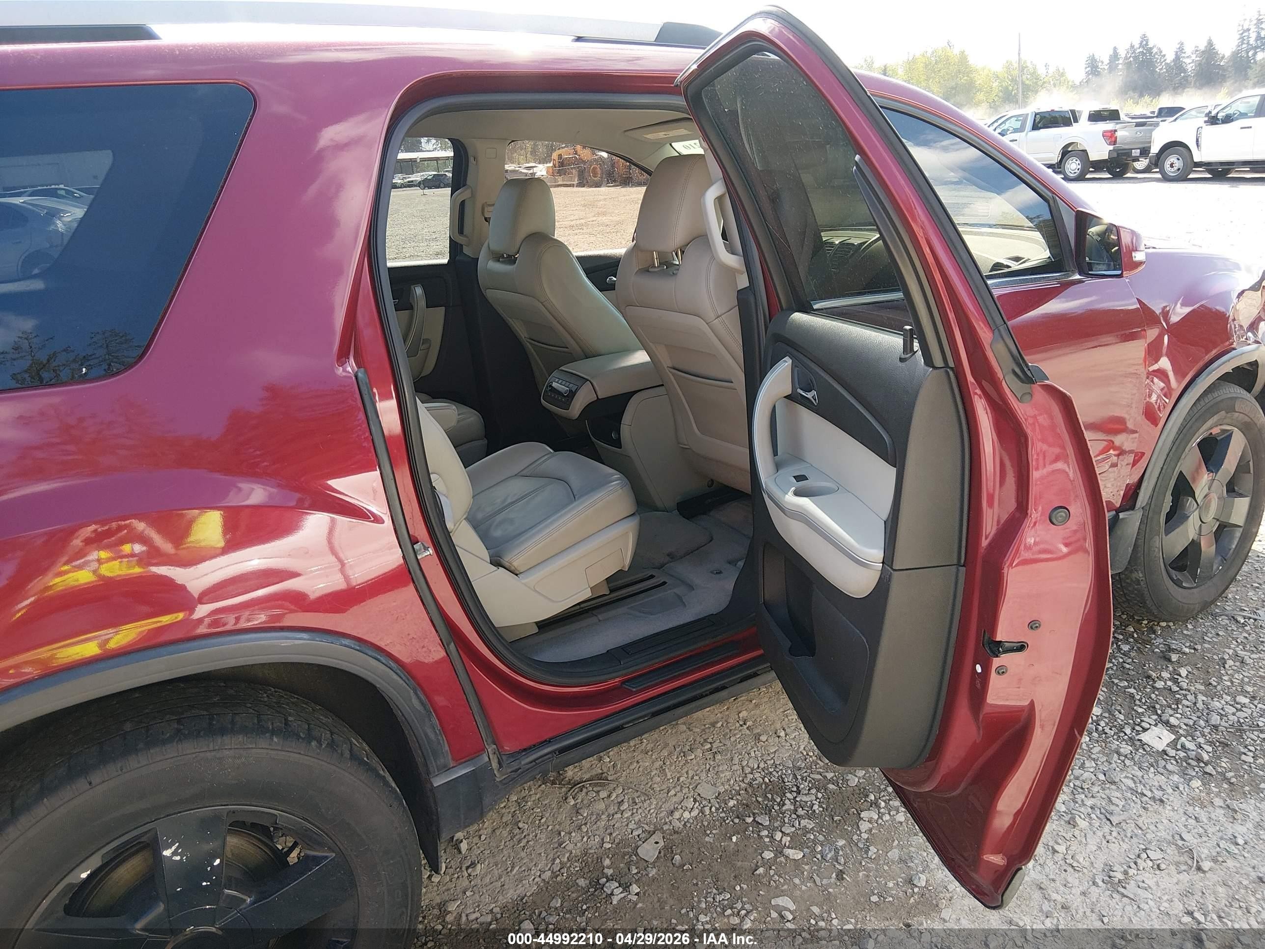 2011 Gmc Acadia Slt-1 Red vin: 1GKKVRED1BJ106176