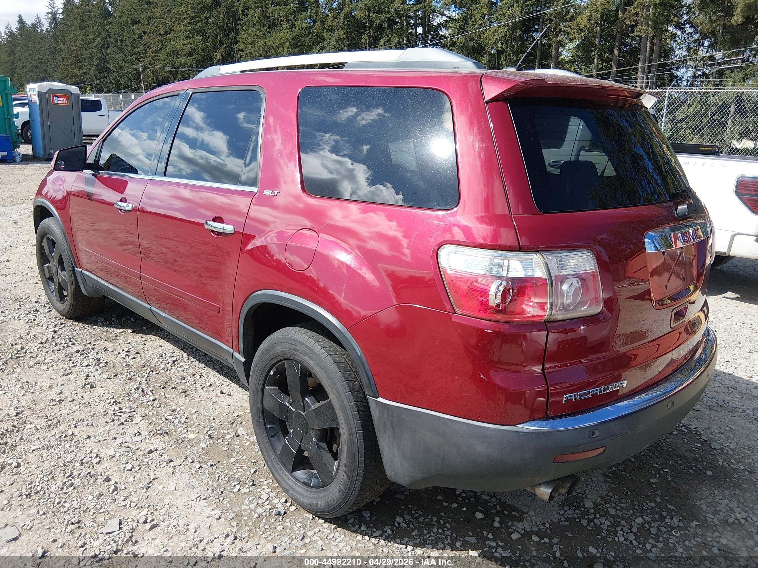 2011 Gmc Acadia Slt-1 Red vin: 1GKKVRED1BJ106176