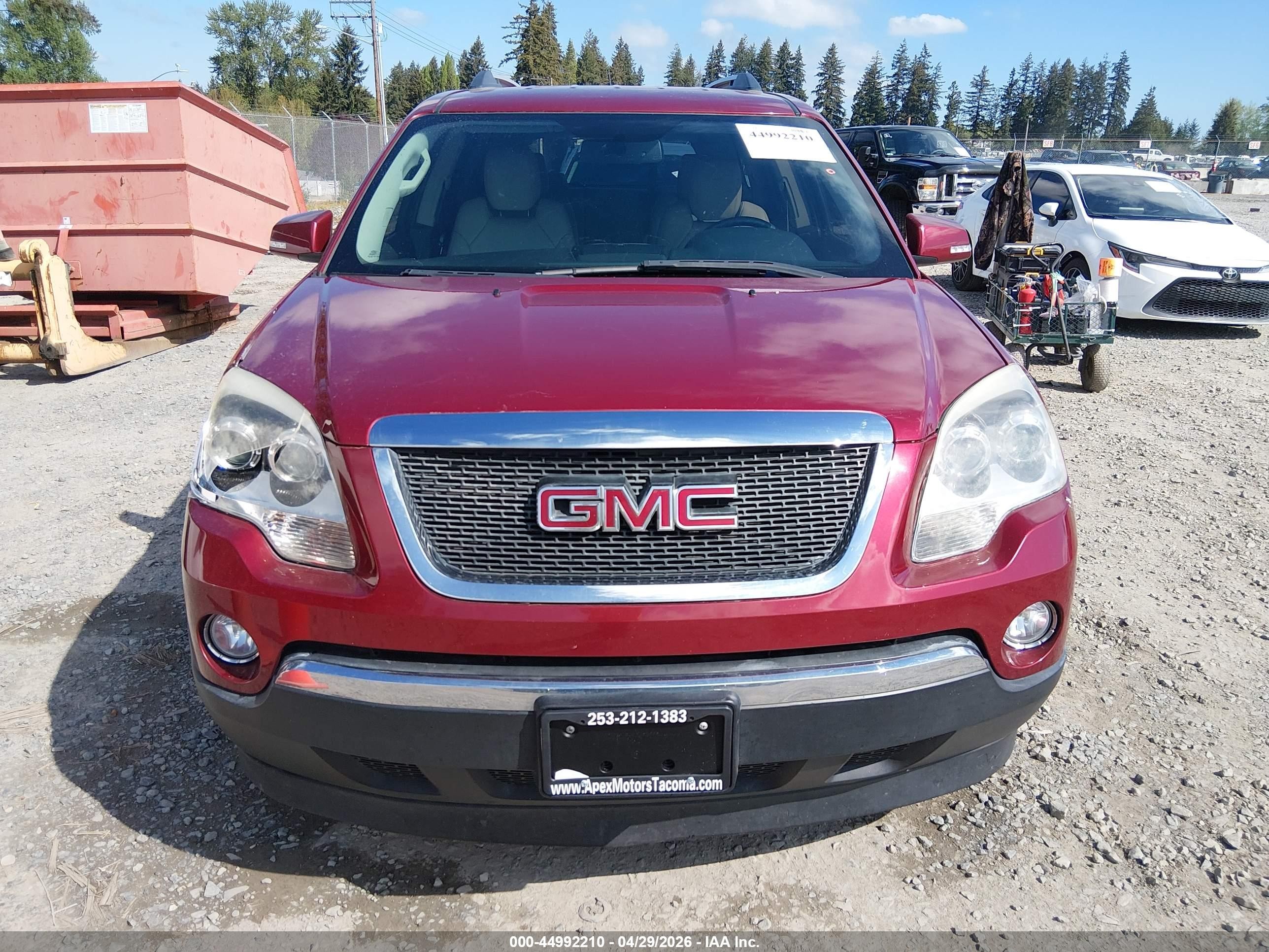 2011 Gmc Acadia Slt-1 Red vin: 1GKKVRED1BJ106176