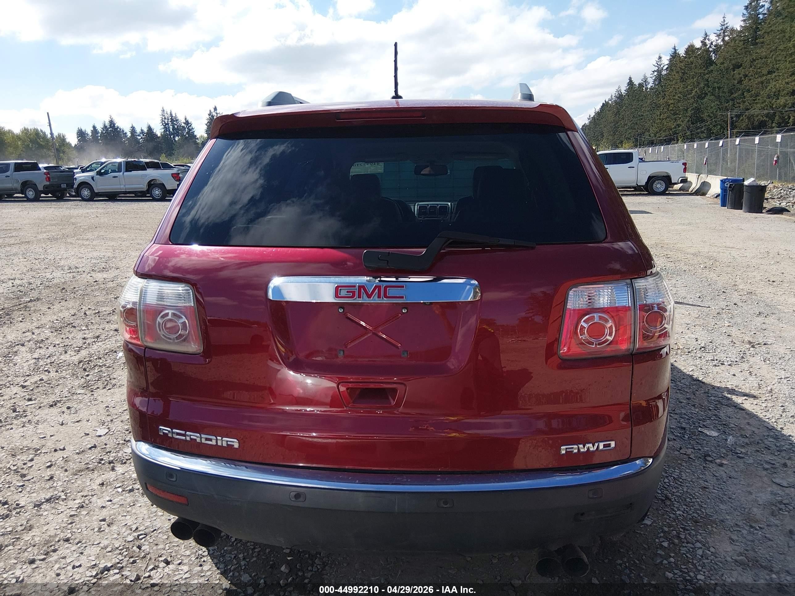 2011 Gmc Acadia Slt-1 Red vin: 1GKKVRED1BJ106176