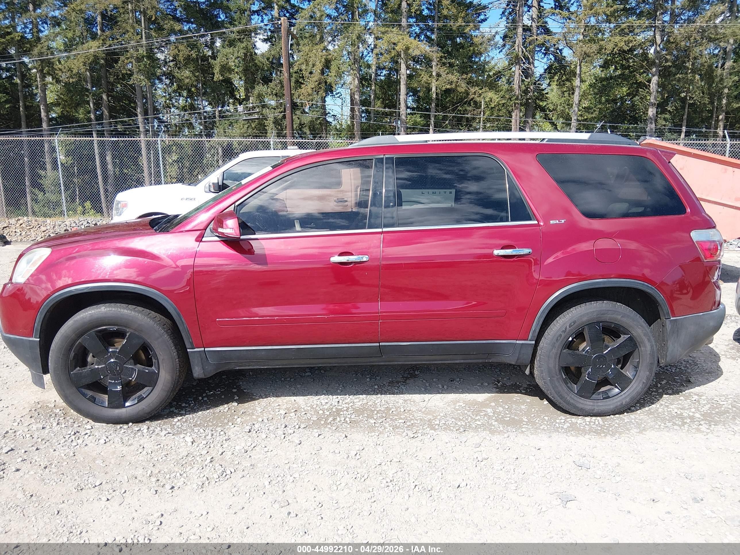 2011 Gmc Acadia Slt-1 Red vin: 1GKKVRED1BJ106176