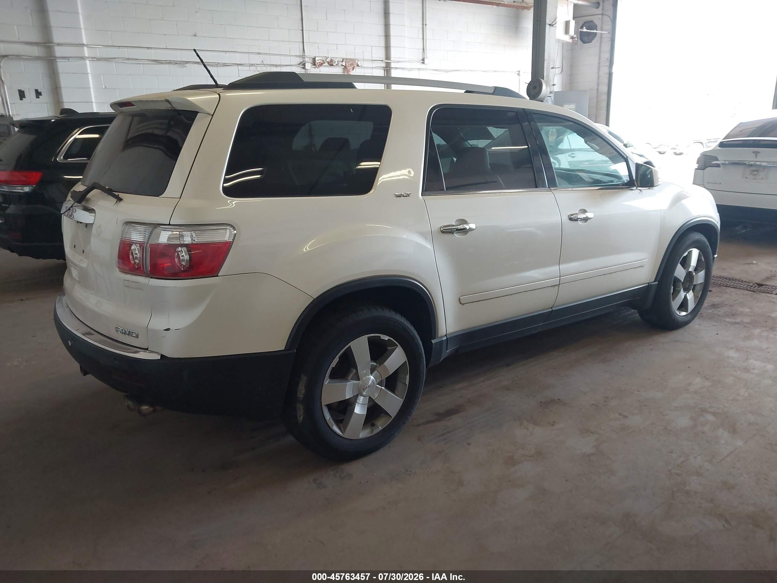 2011 Gmc Acadia Slt-1 White vin: 1GKKVRED1BJ283908