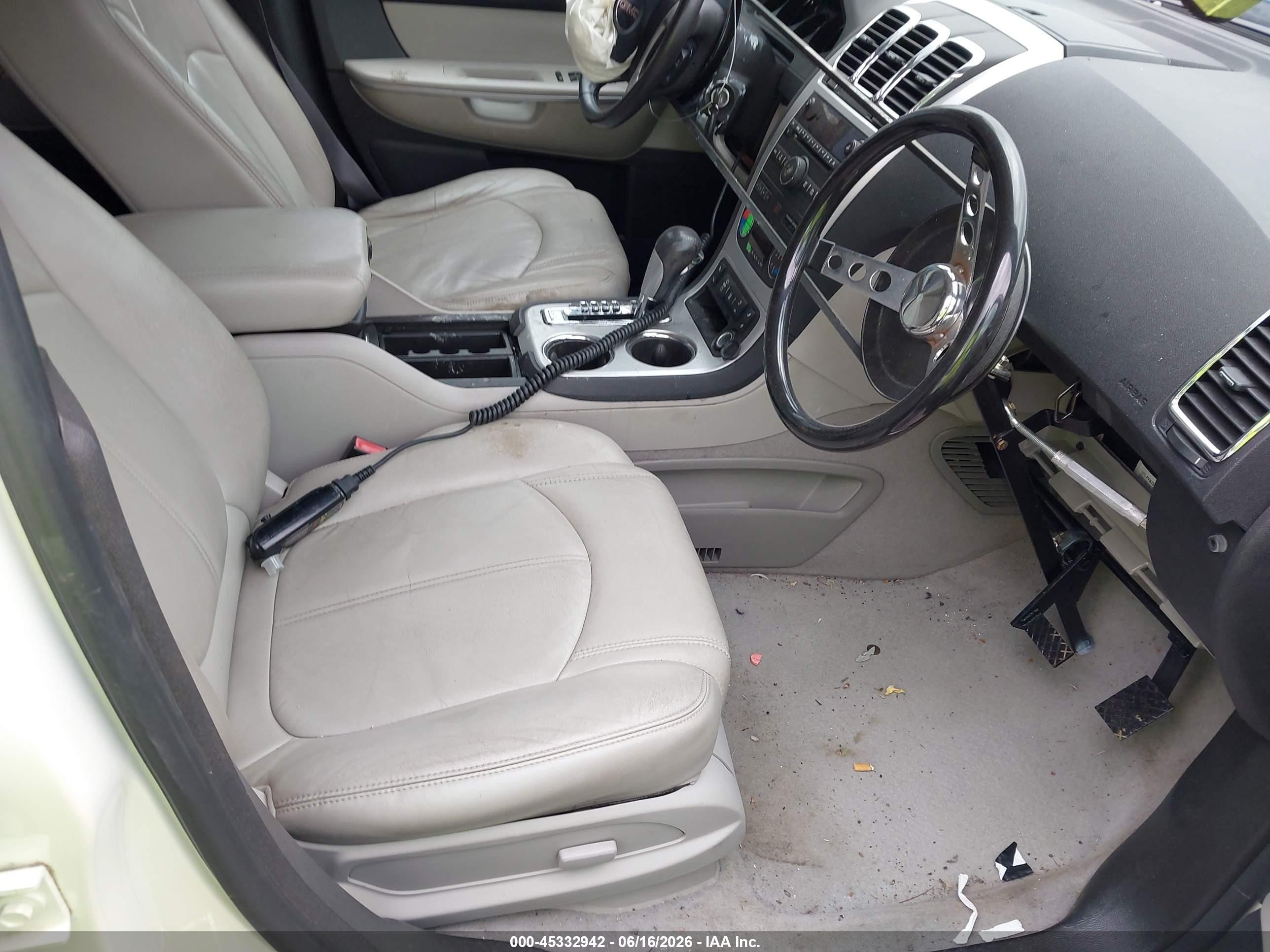 2012 Gmc Acadia Slt-1 White vin: 1GKKVRED1CJ371939