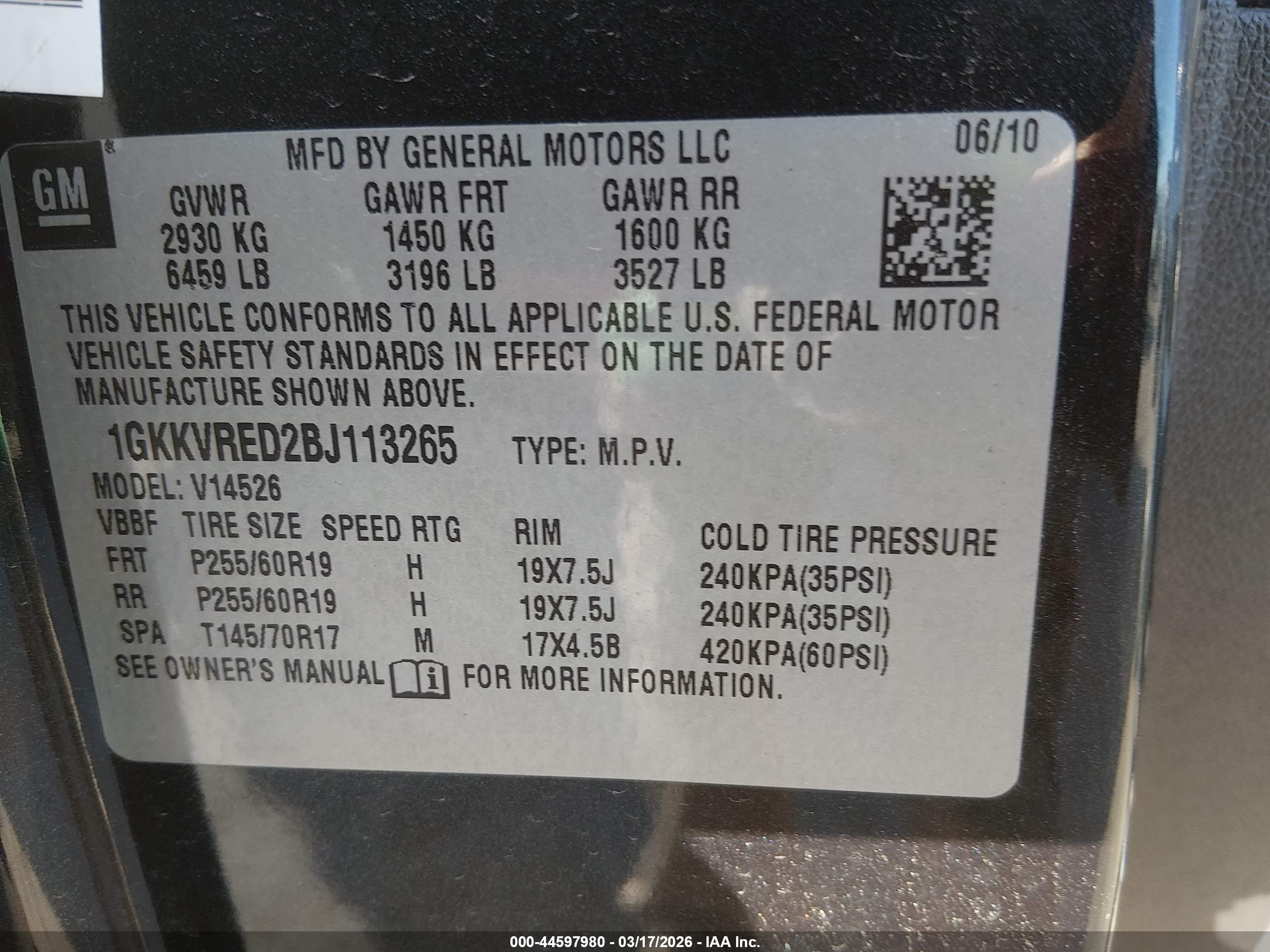 2011 Gmc Acadia Slt-1 Gray vin: 1GKKVRED2BJ113265