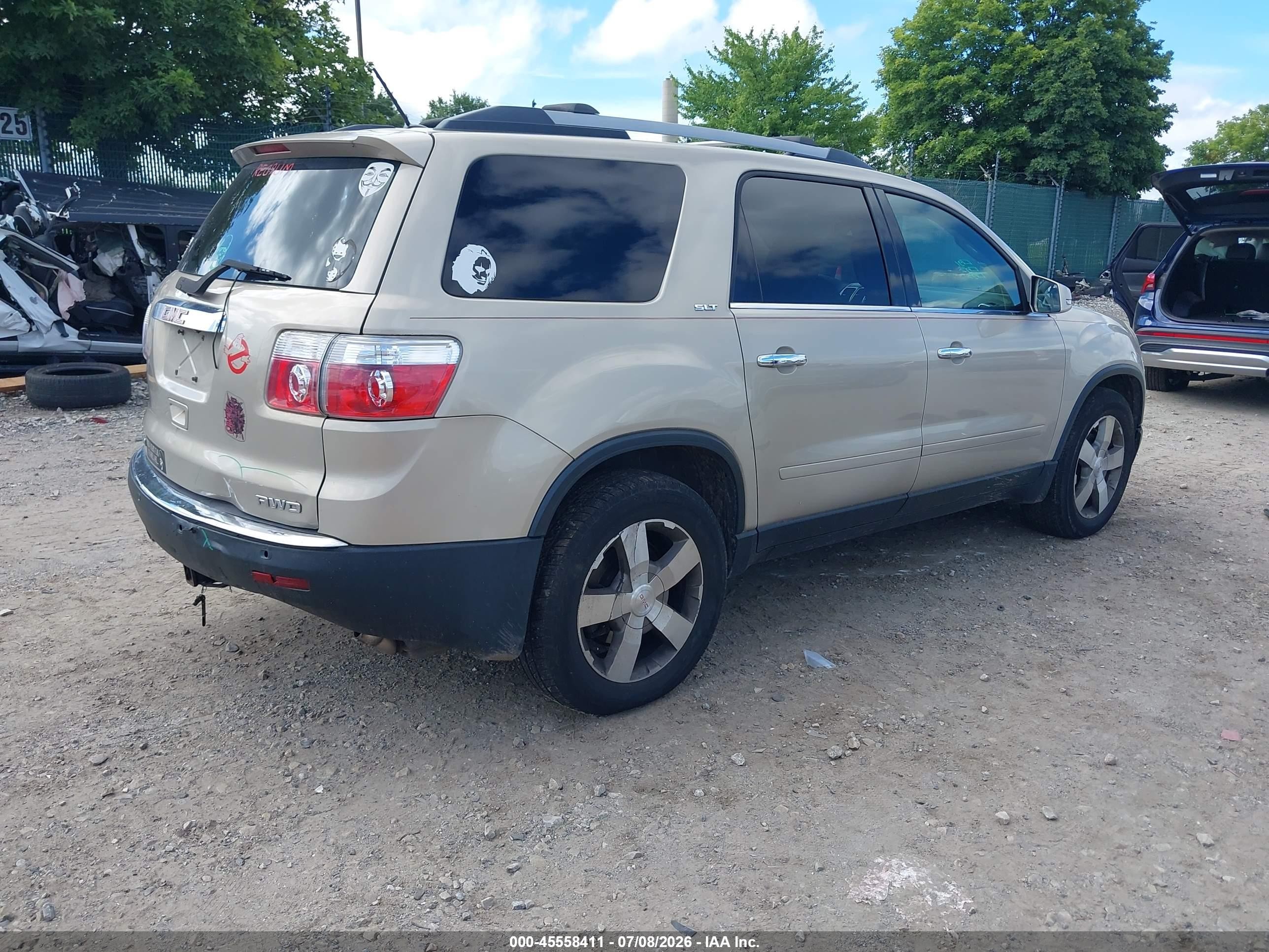 2011 Gmc Acadia Slt-1 Gold vin: 1GKKVRED2BJ124024