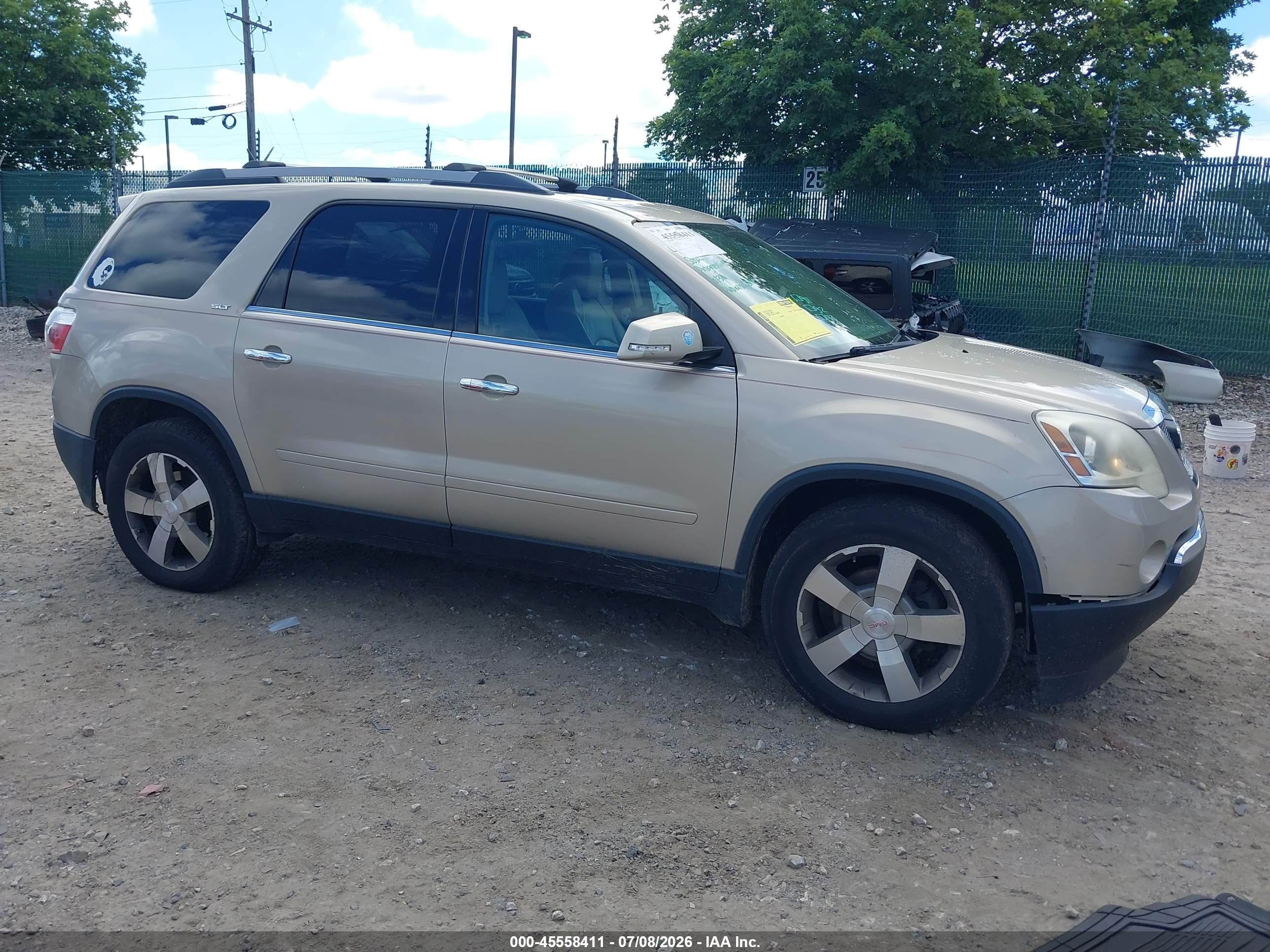 2011 Gmc Acadia Slt-1 Gold vin: 1GKKVRED2BJ124024
