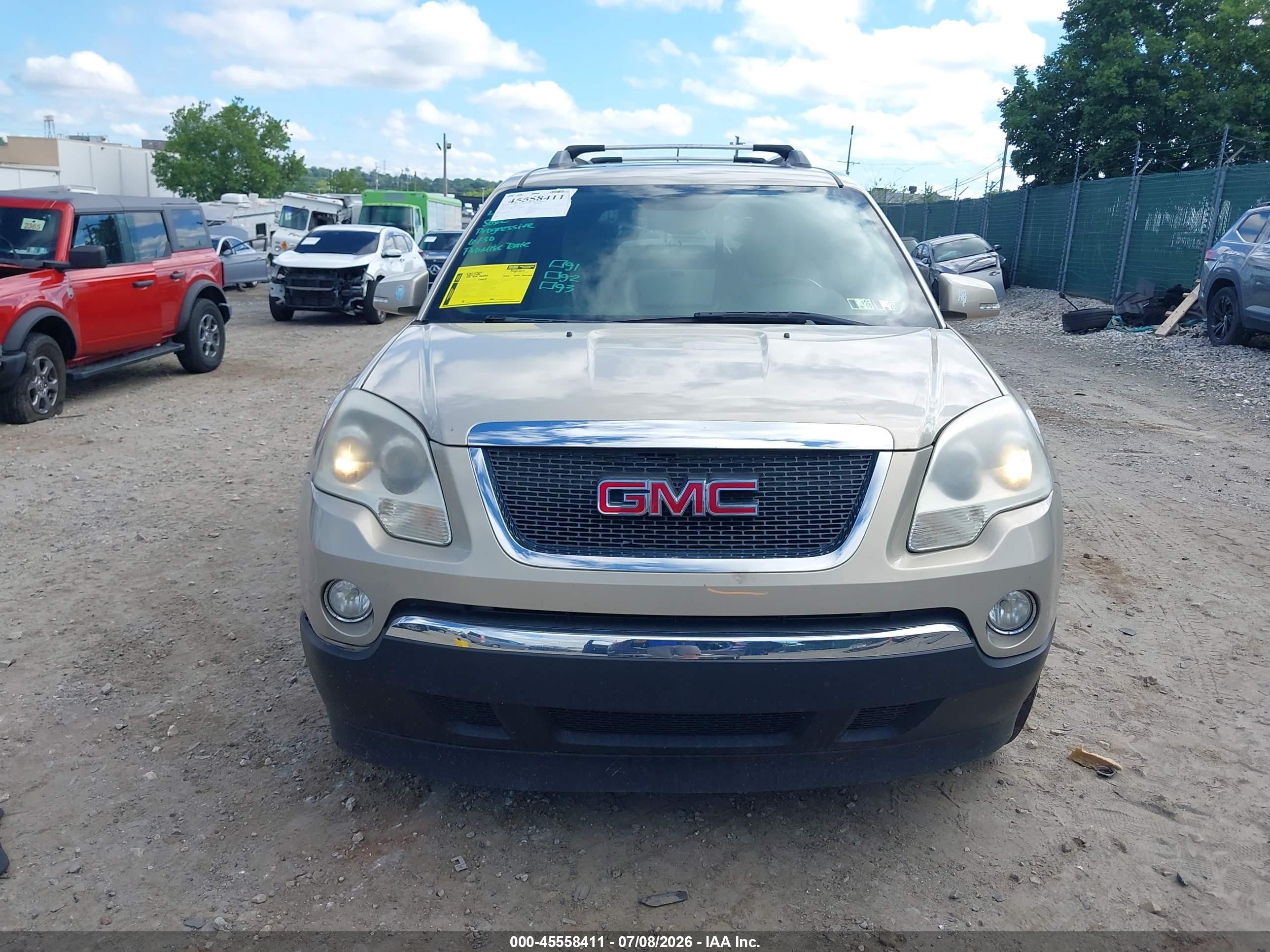 2011 Gmc Acadia Slt-1 Gold vin: 1GKKVRED2BJ124024
