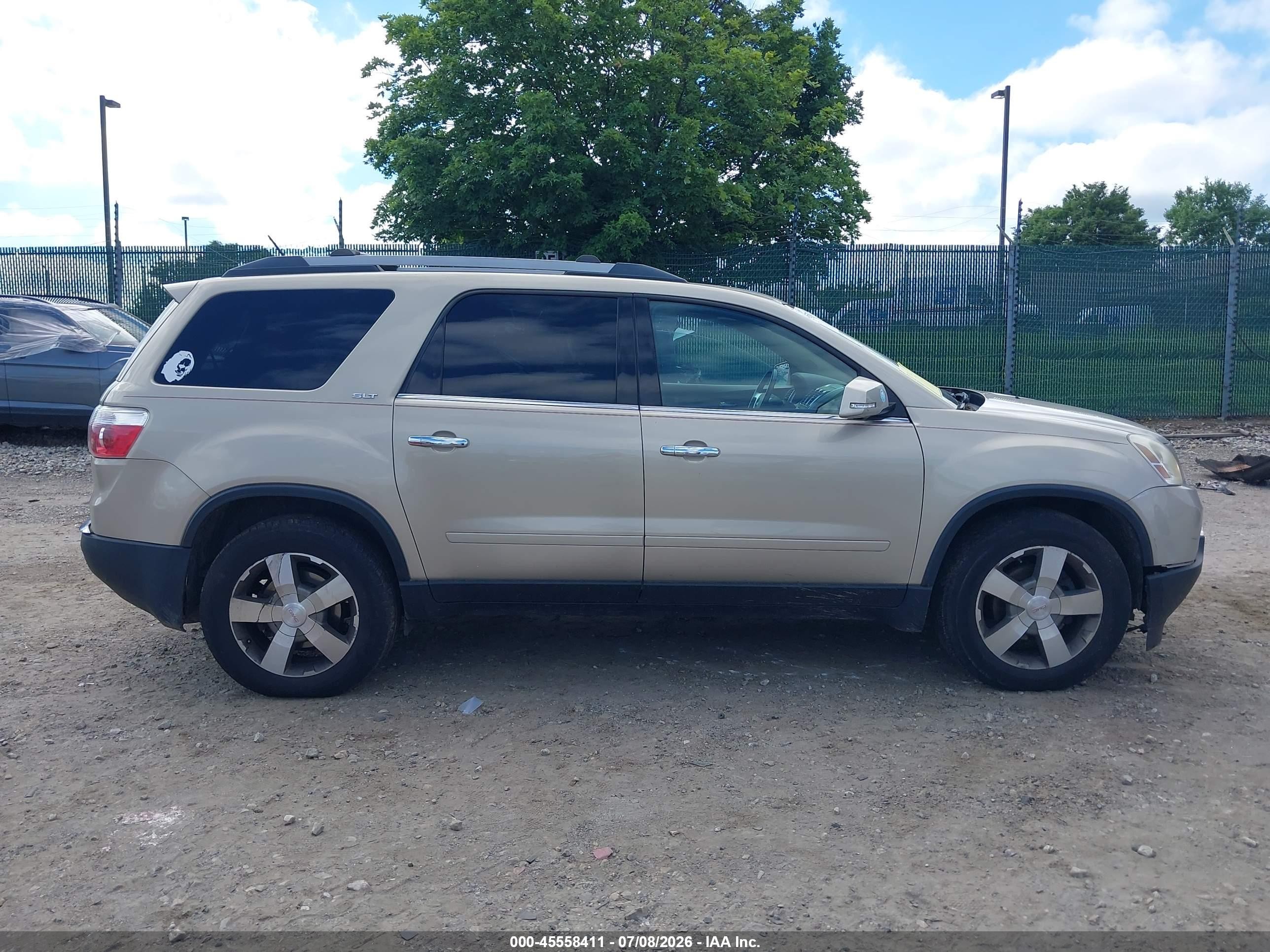 2011 Gmc Acadia Slt-1 Gold vin: 1GKKVRED2BJ124024