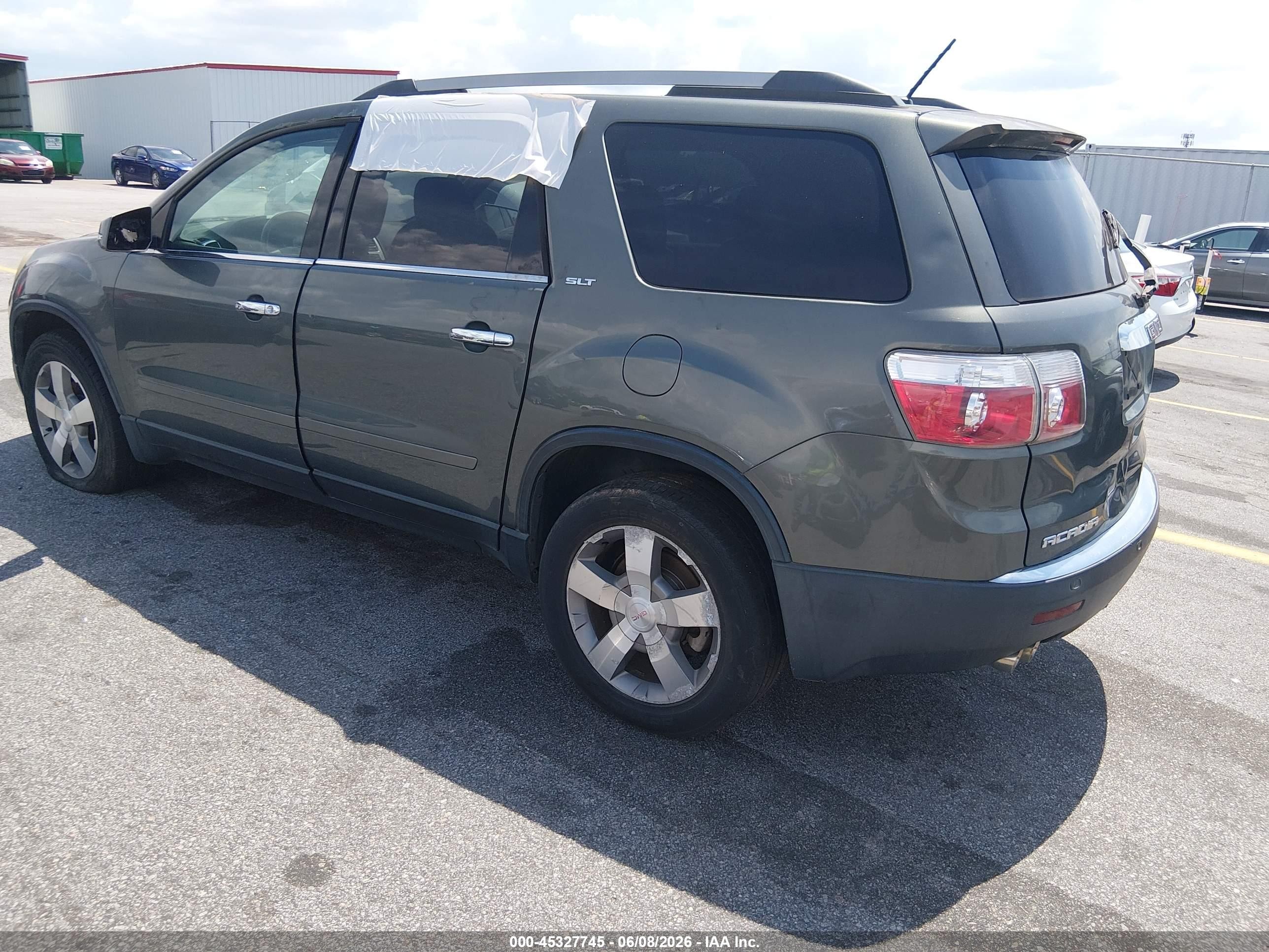 2011 Gmc Acadia Slt-1 Green vin: 1GKKVRED2BJ156536
