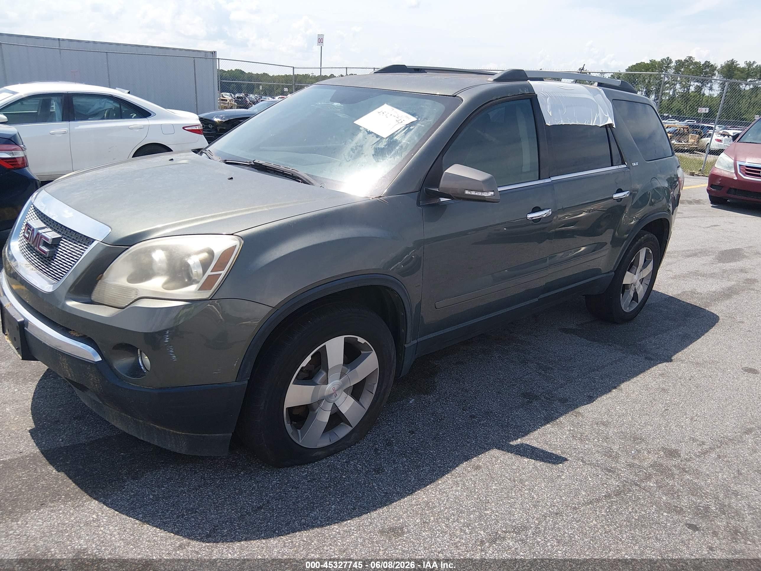 2011 Gmc Acadia Slt-1 Green vin: 1GKKVRED2BJ156536