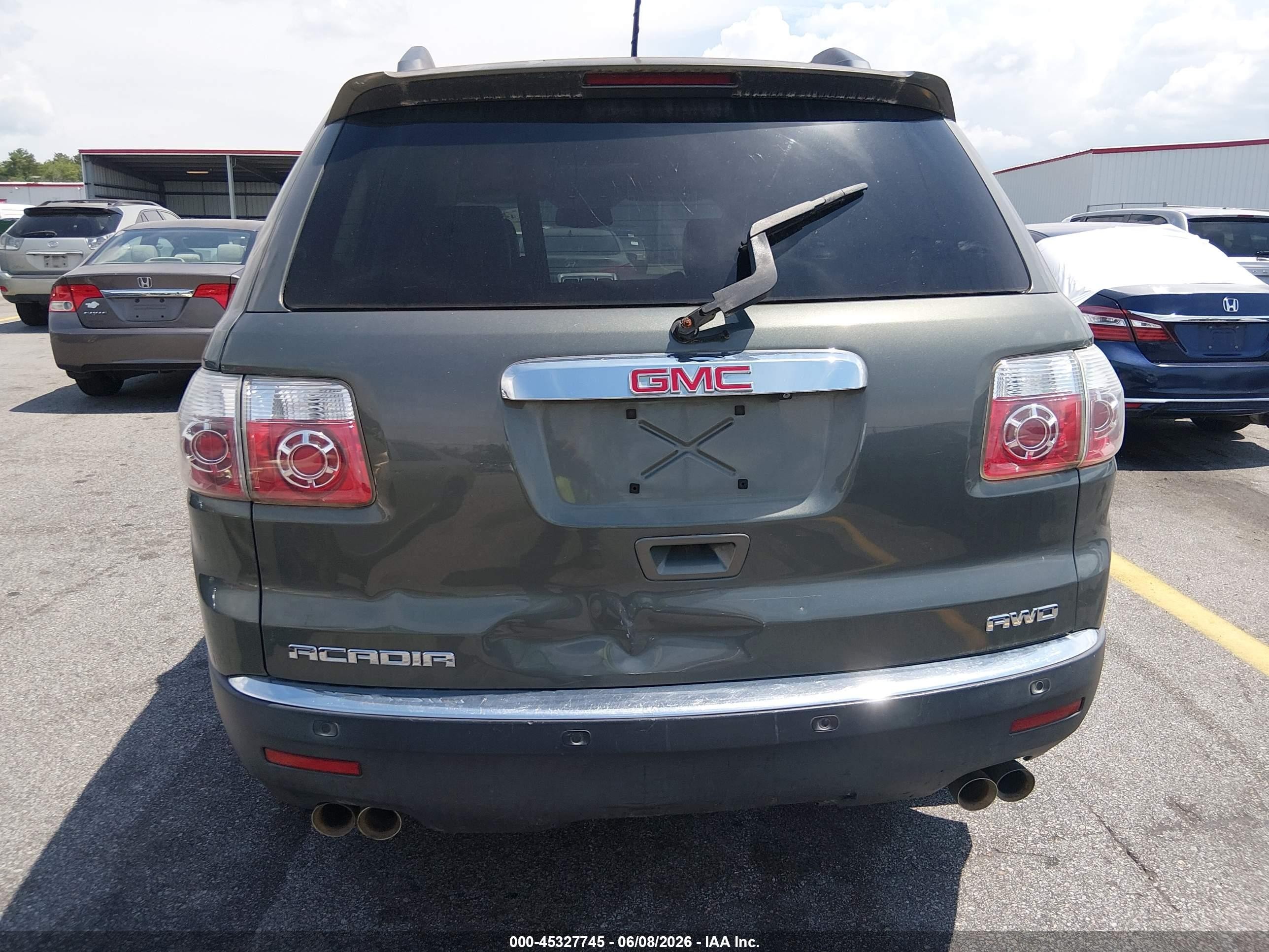 2011 Gmc Acadia Slt-1 Green vin: 1GKKVRED2BJ156536