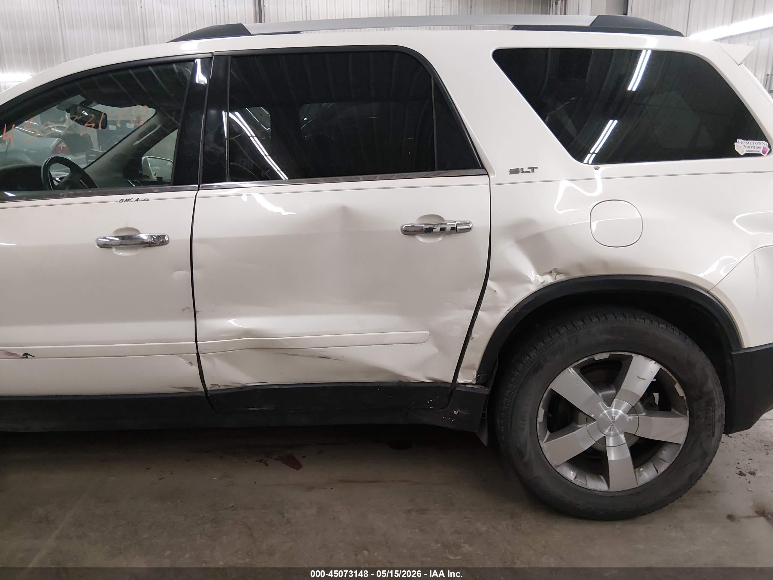 2012 Gmc Acadia Slt-1 White vin: 1GKKVRED2CJ312950