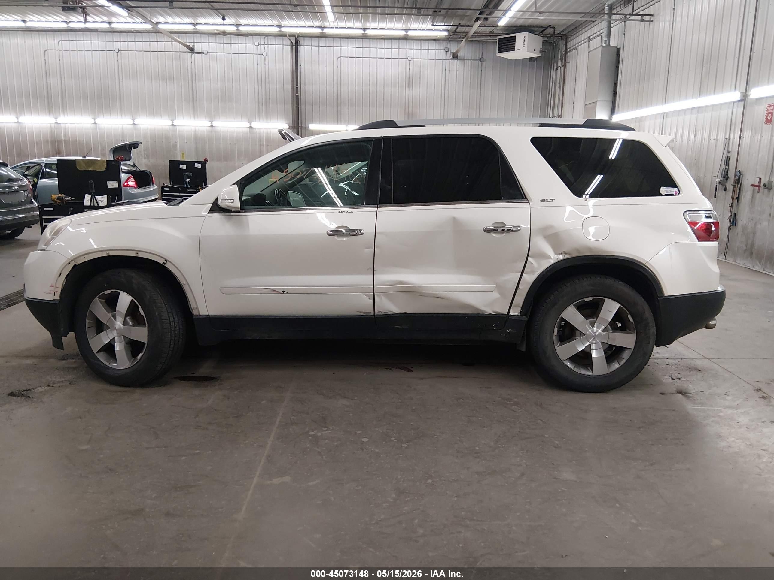 2012 Gmc Acadia Slt-1 White vin: 1GKKVRED2CJ312950