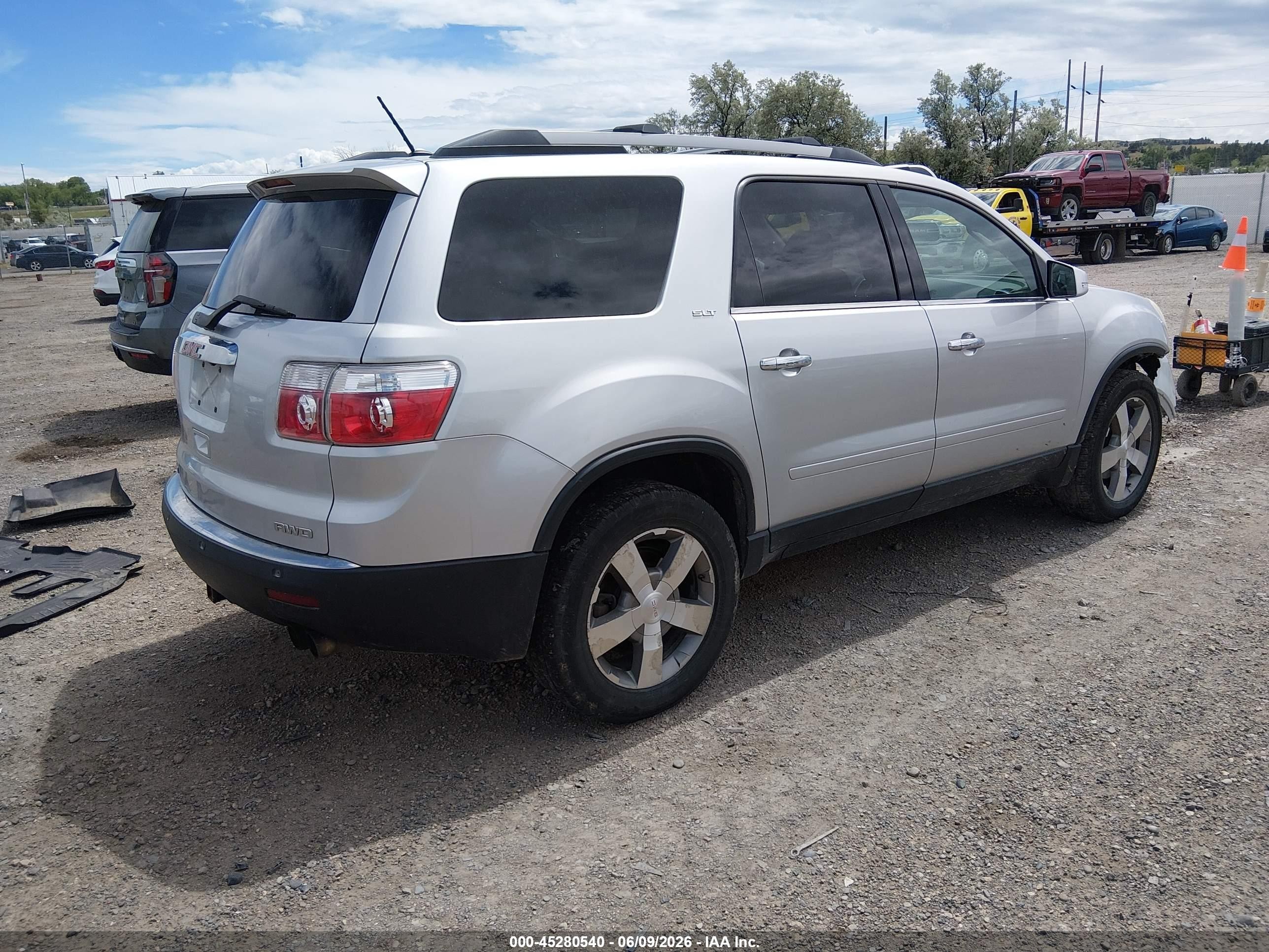 2012 Gmc Acadia Slt-1 Silver vin: 1GKKVRED2CJ421313