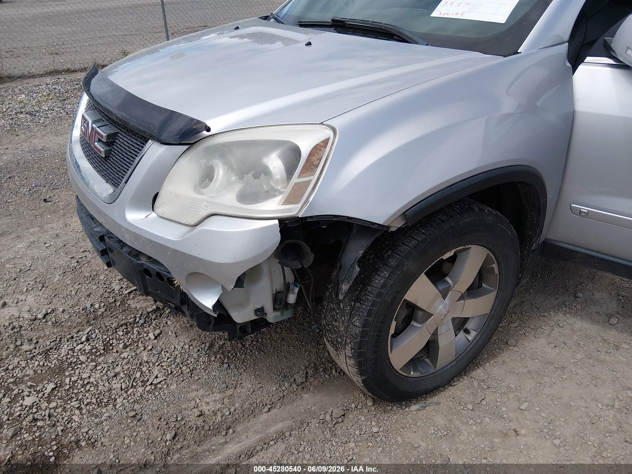 2012 Gmc Acadia Slt-1 Silver vin: 1GKKVRED2CJ421313