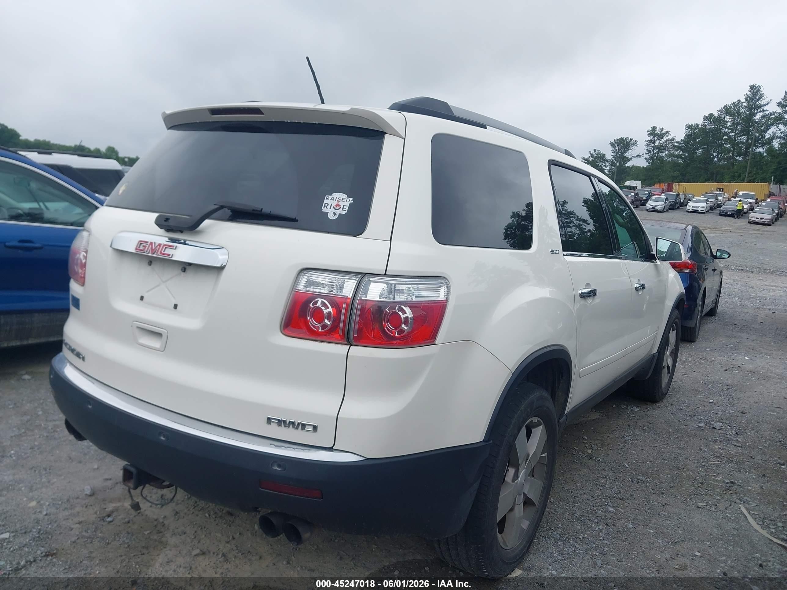 2011 Gmc Acadia Slt-1 White vin: 1GKKVRED3BJ156254