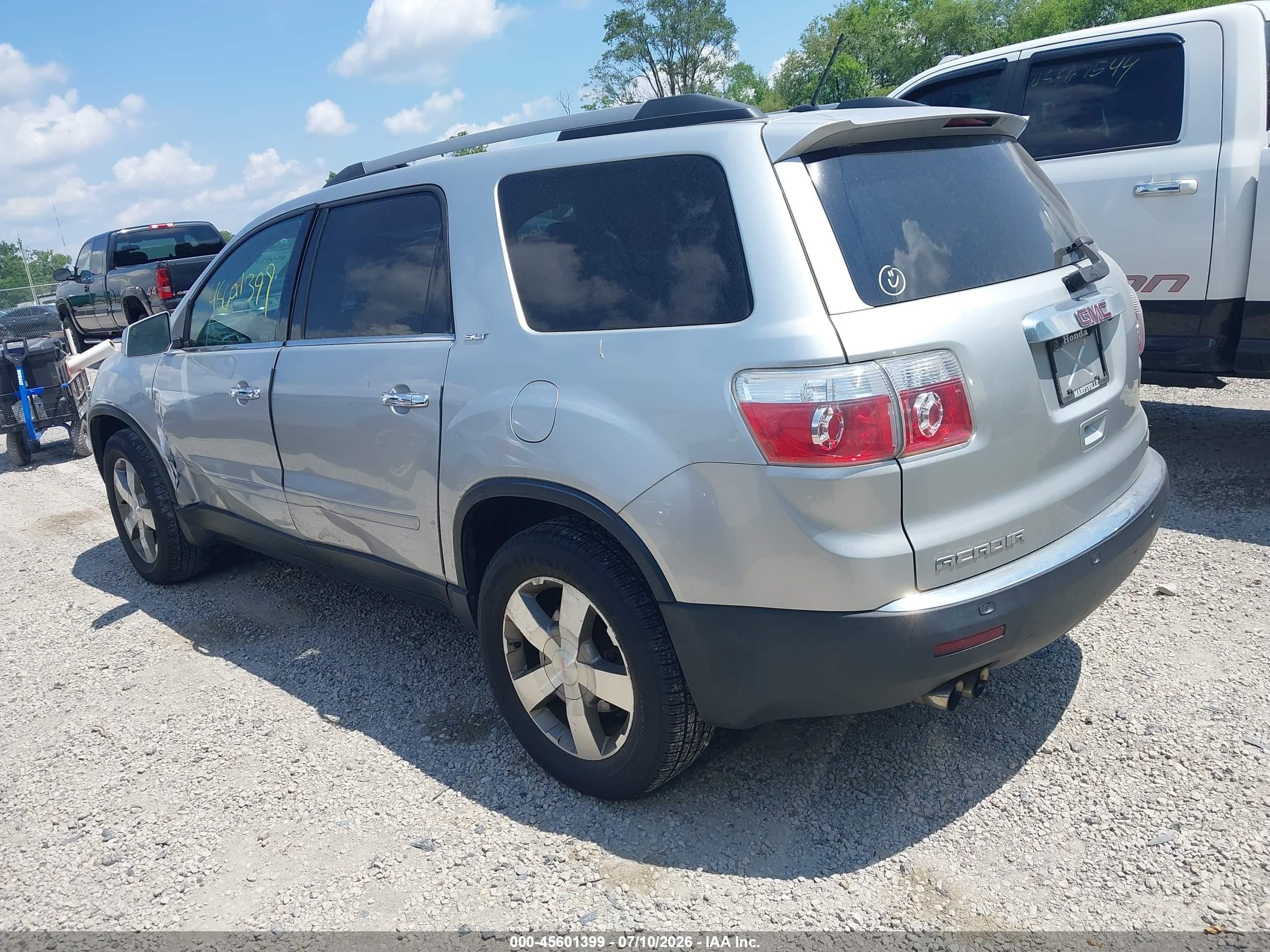 2012 Gmc Acadia Slt-1 Silver vin: 1GKKVRED3CJ193273