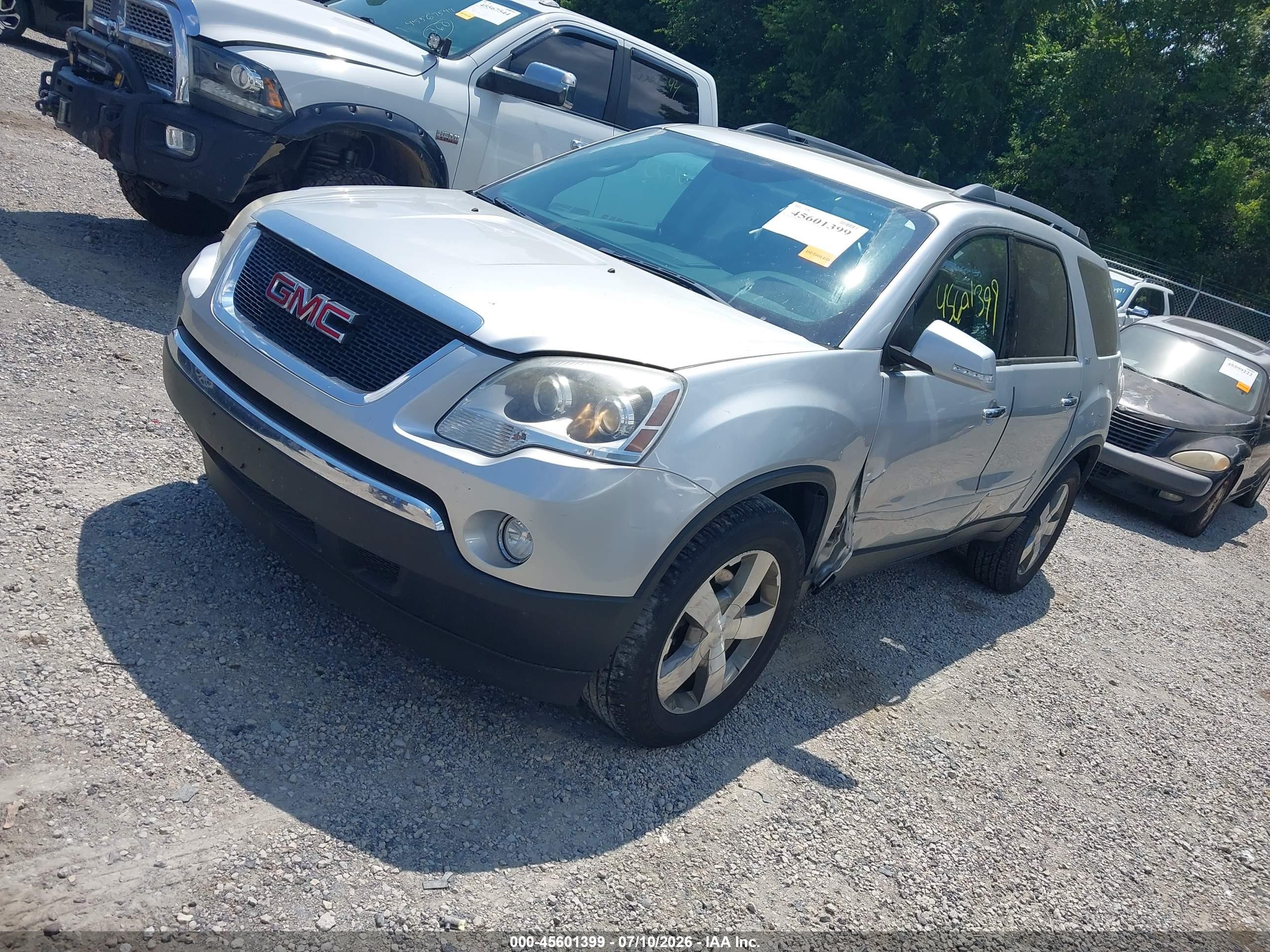 2012 Gmc Acadia Slt-1 Silver vin: 1GKKVRED3CJ193273