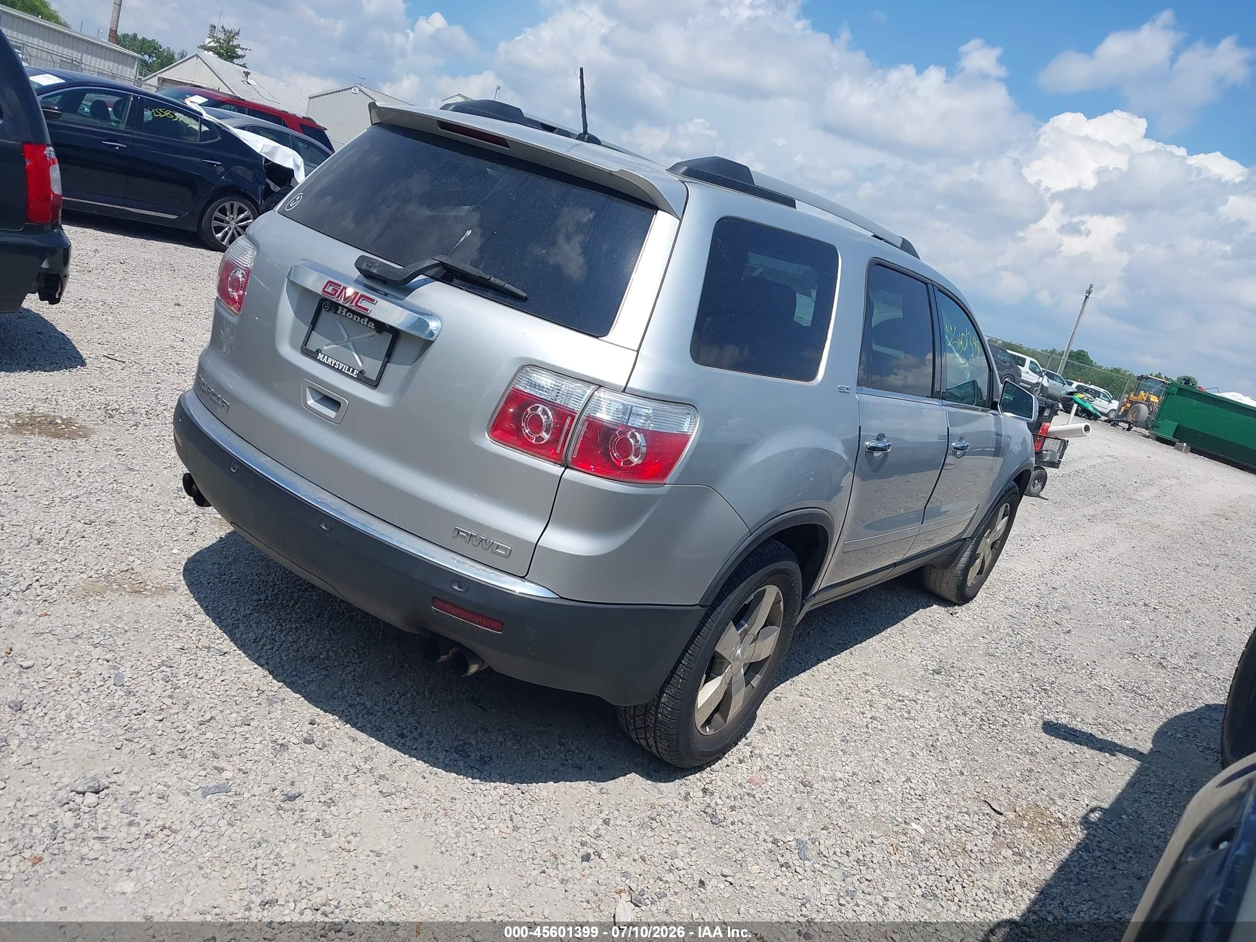 2012 Gmc Acadia Slt-1 Silver vin: 1GKKVRED3CJ193273