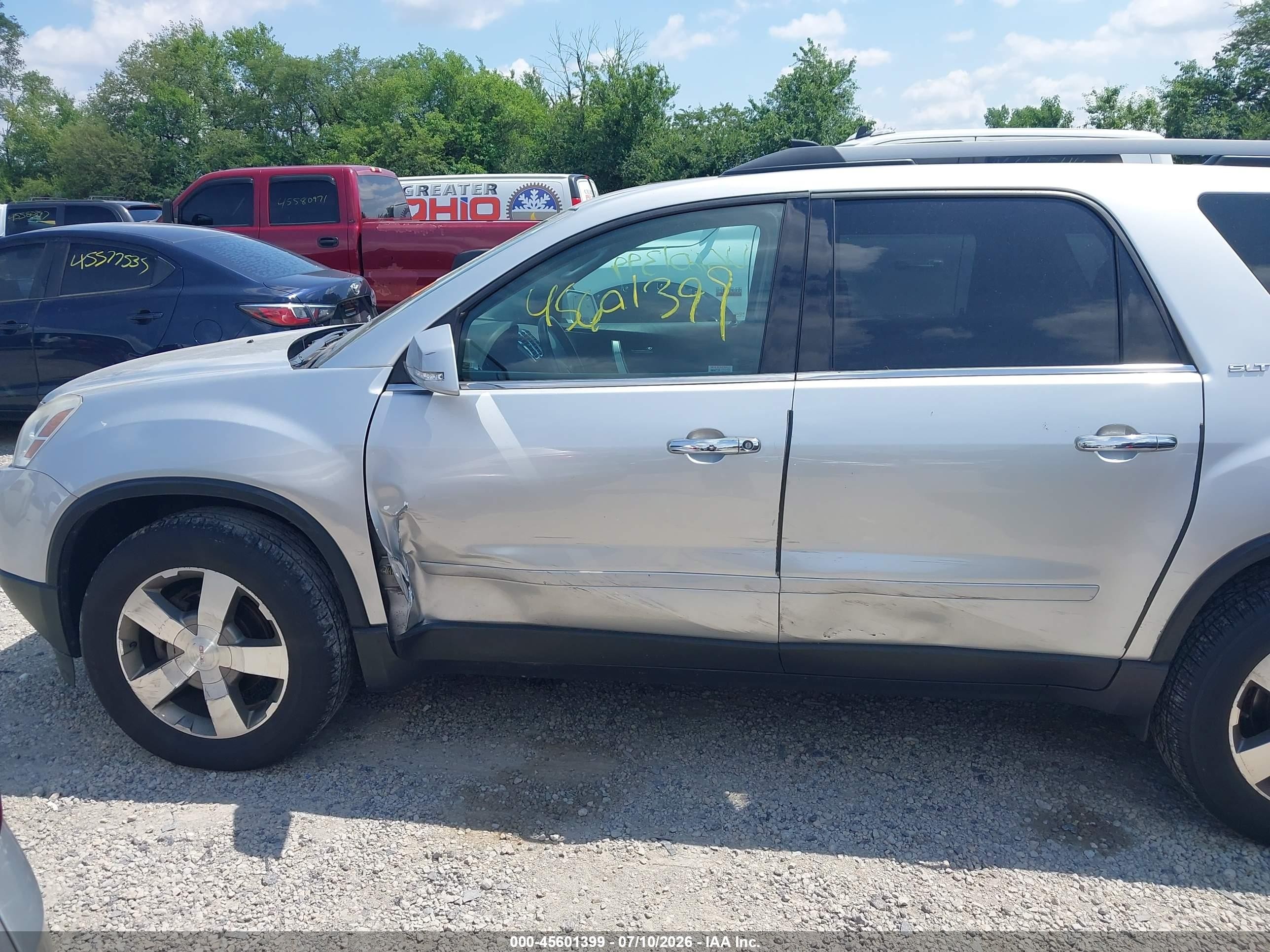 2012 Gmc Acadia Slt-1 Silver vin: 1GKKVRED3CJ193273