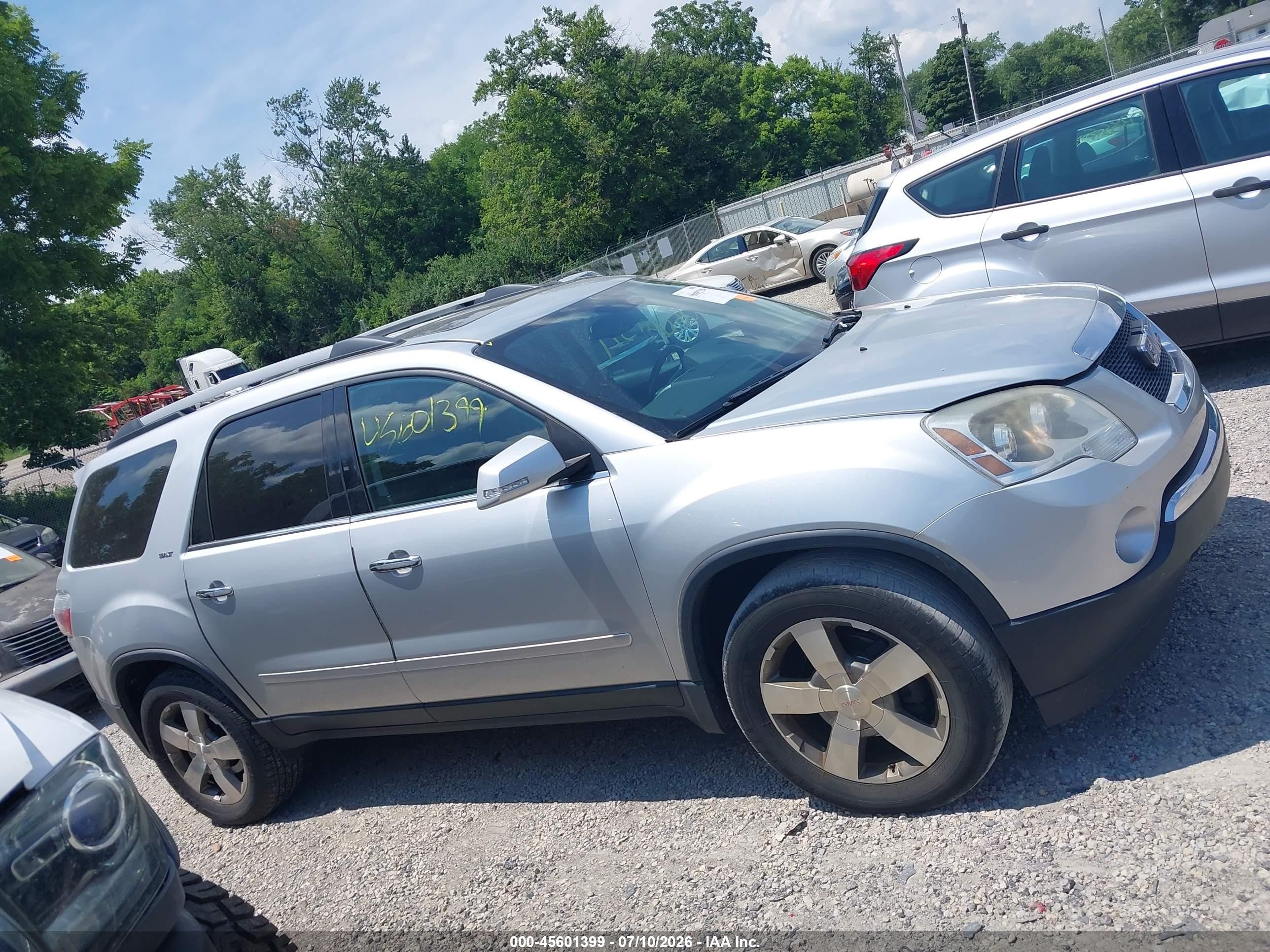 2012 Gmc Acadia Slt-1 Silver vin: 1GKKVRED3CJ193273