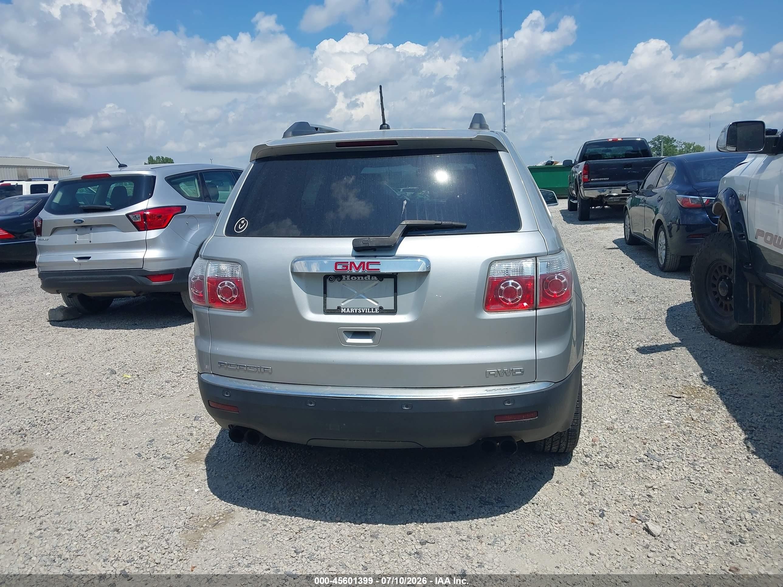 2012 Gmc Acadia Slt-1 Silver vin: 1GKKVRED3CJ193273