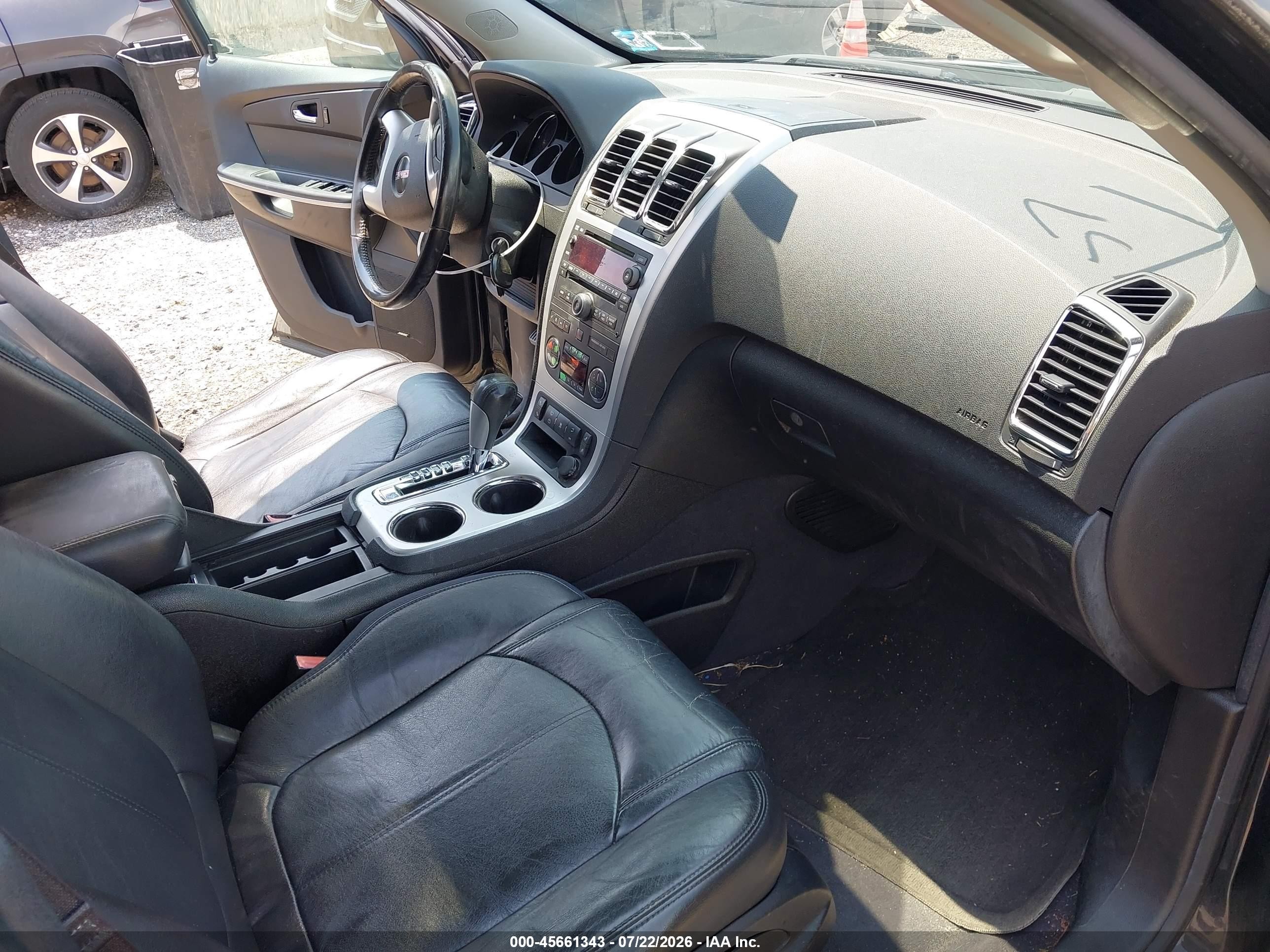 2011 Gmc Acadia Slt-1 Black vin: 1GKKVRED4BJ103398