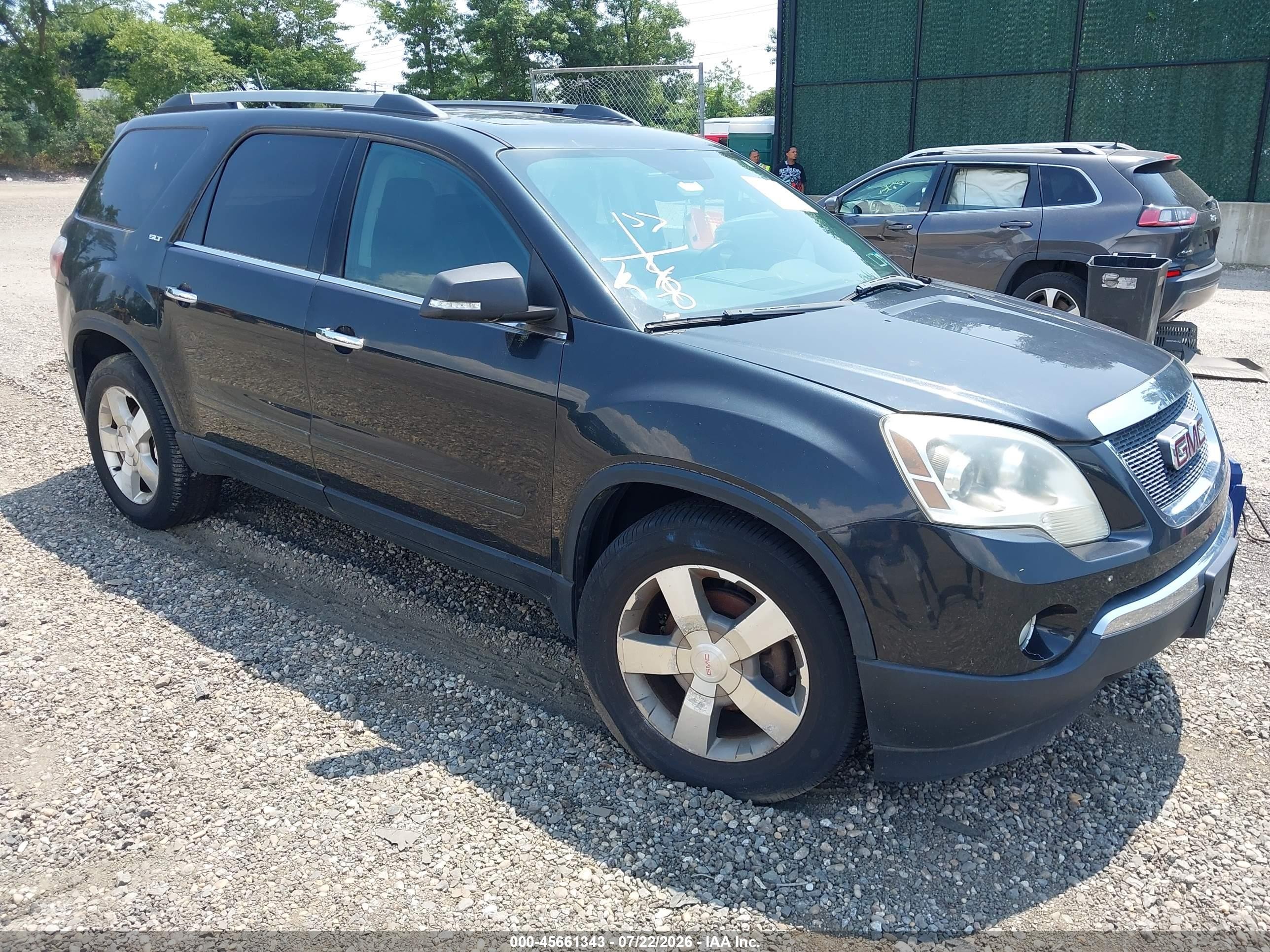 2011 Gmc Acadia Slt-1 Black vin: 1GKKVRED4BJ103398